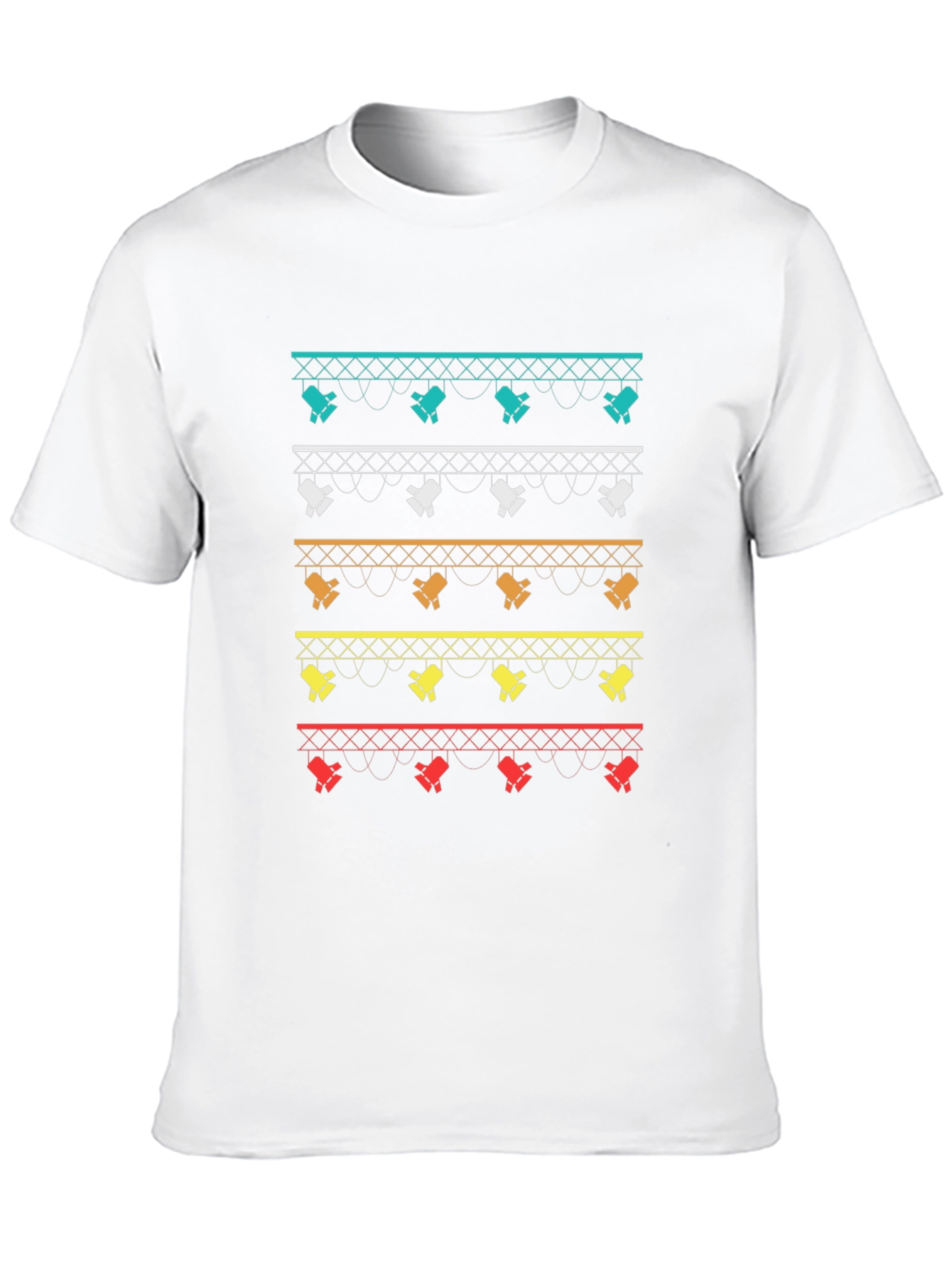 Black Spotlight Holiday Pattern T-Shirt view 10