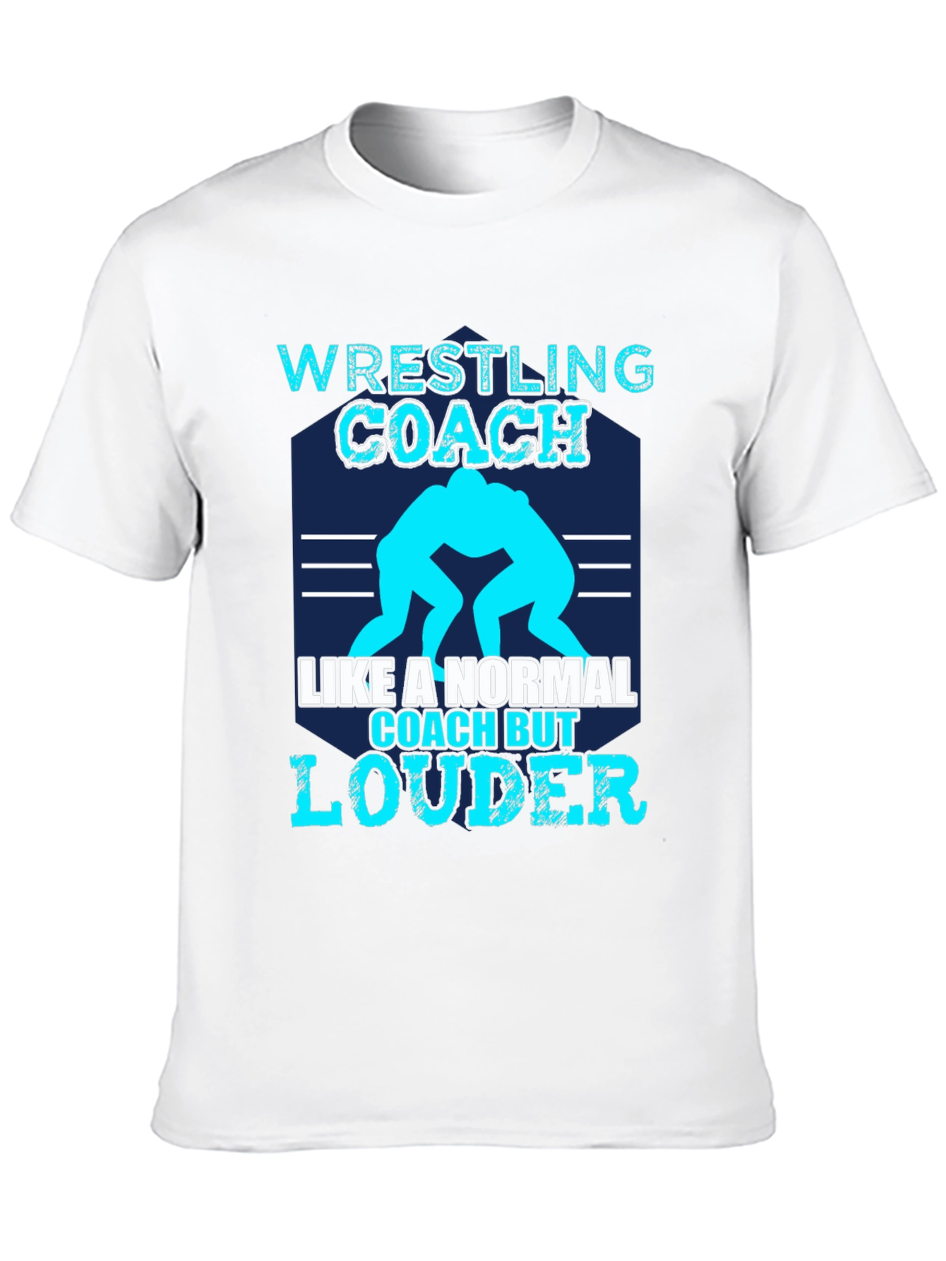 Black Wrestling Coach T-Shirt - Like a Normal Coach, But Louder! view 10