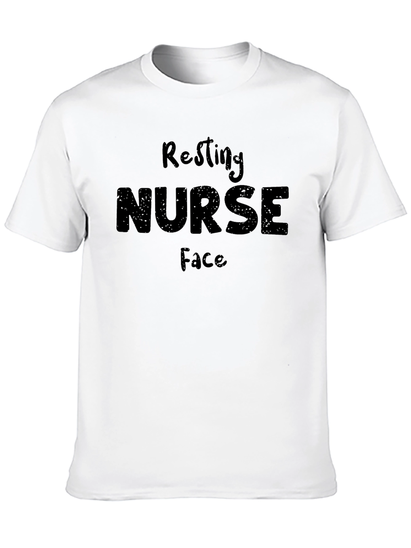 Black Resting Nurse Face Graphic Tee - Black view 10