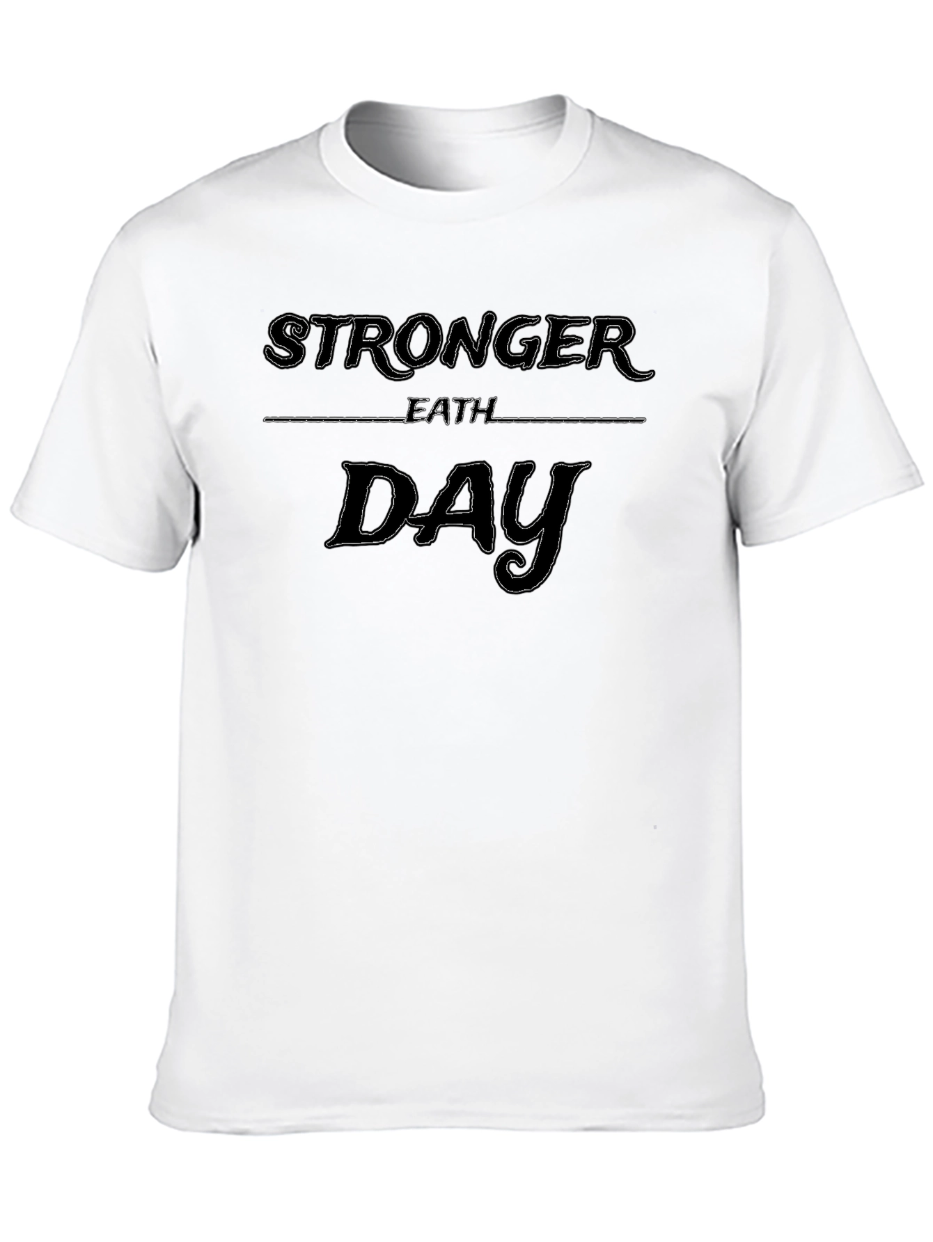 Black Stronger Than Yesterday Black T-Shirt view 10