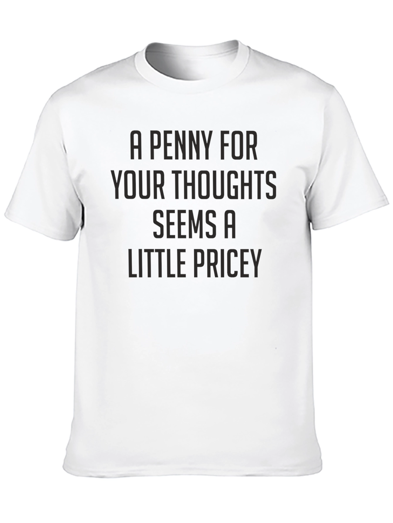 Black A Penny For Your Thoughts Graphic T-Shirt view 10