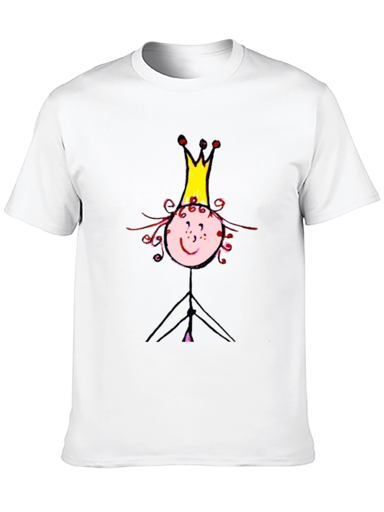 Black Fun Princess Stick Figure Graphic Tee view 10