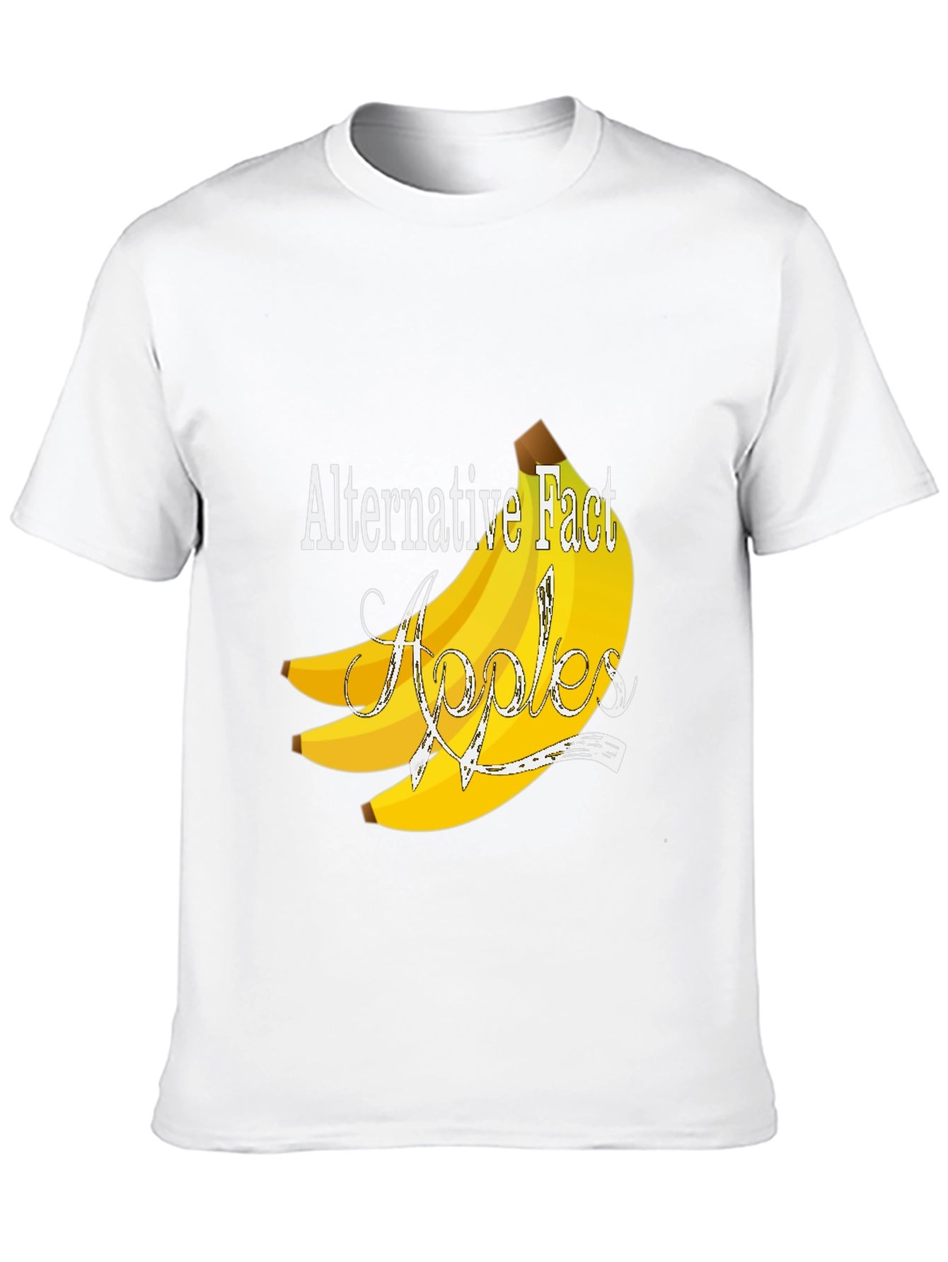 Black Alternative Fact Apples T-Shirt - Funny Banana Tee view 10