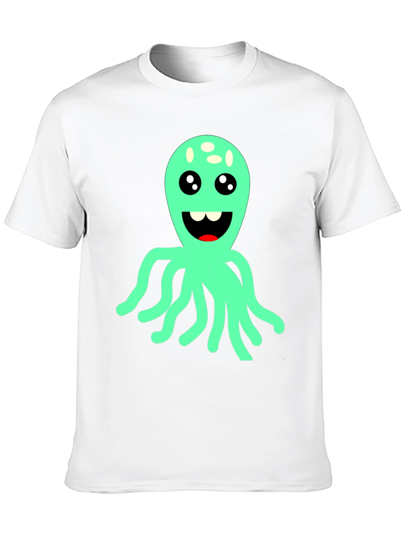 Black Cute Octopus Graphic T-Shirt - Black view 10