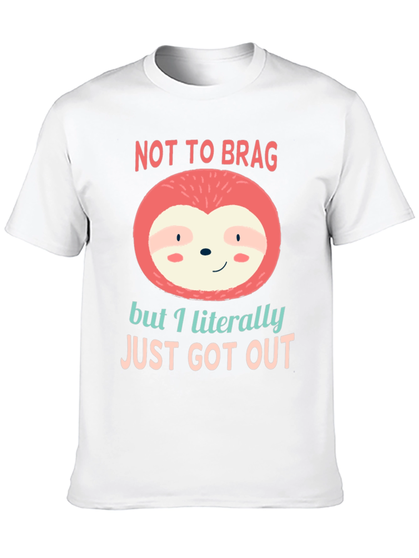Black Not to Brag Sloth T-Shirt view 10
