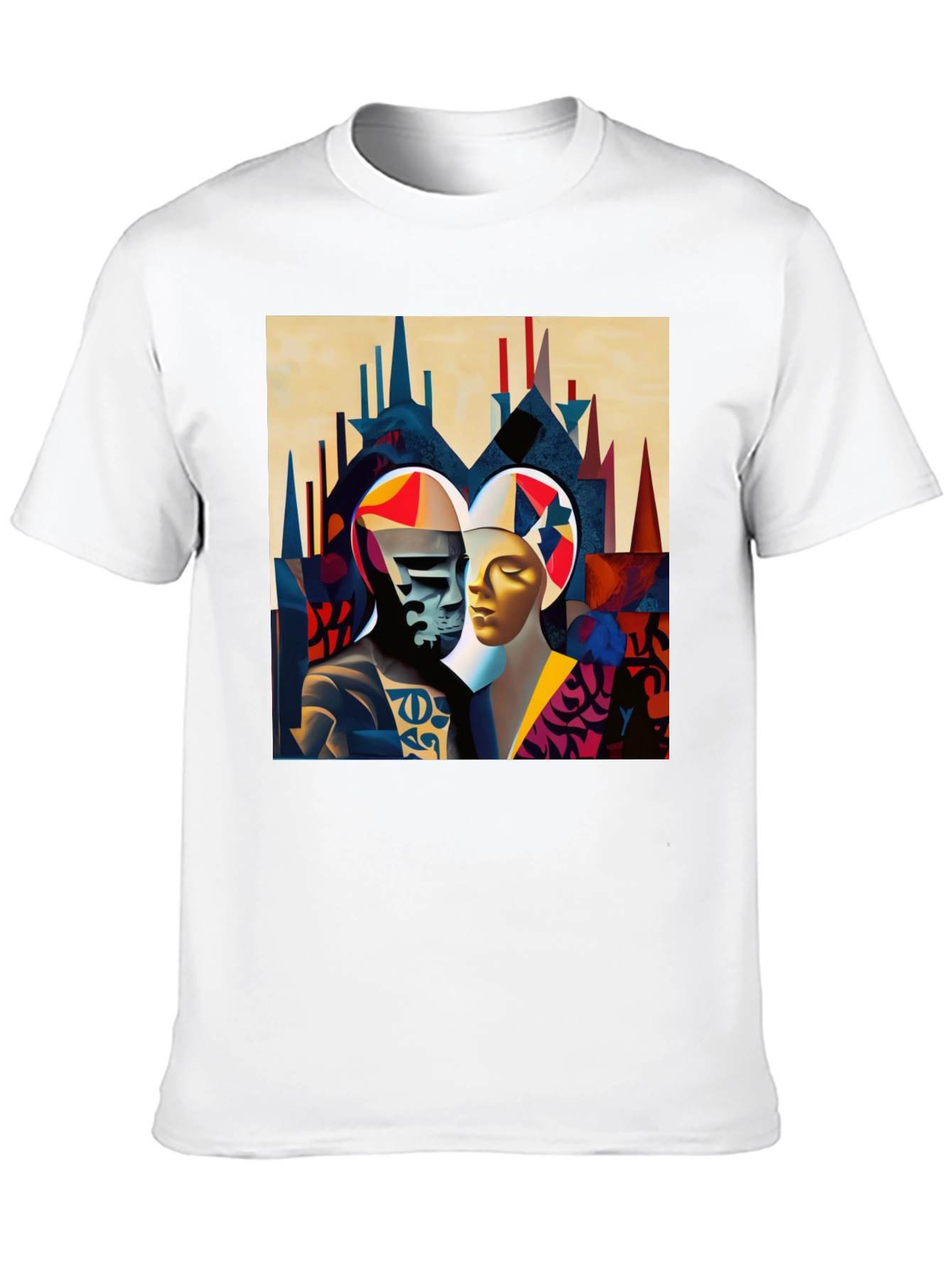 Black Abstract Art Graphic Tee view 10