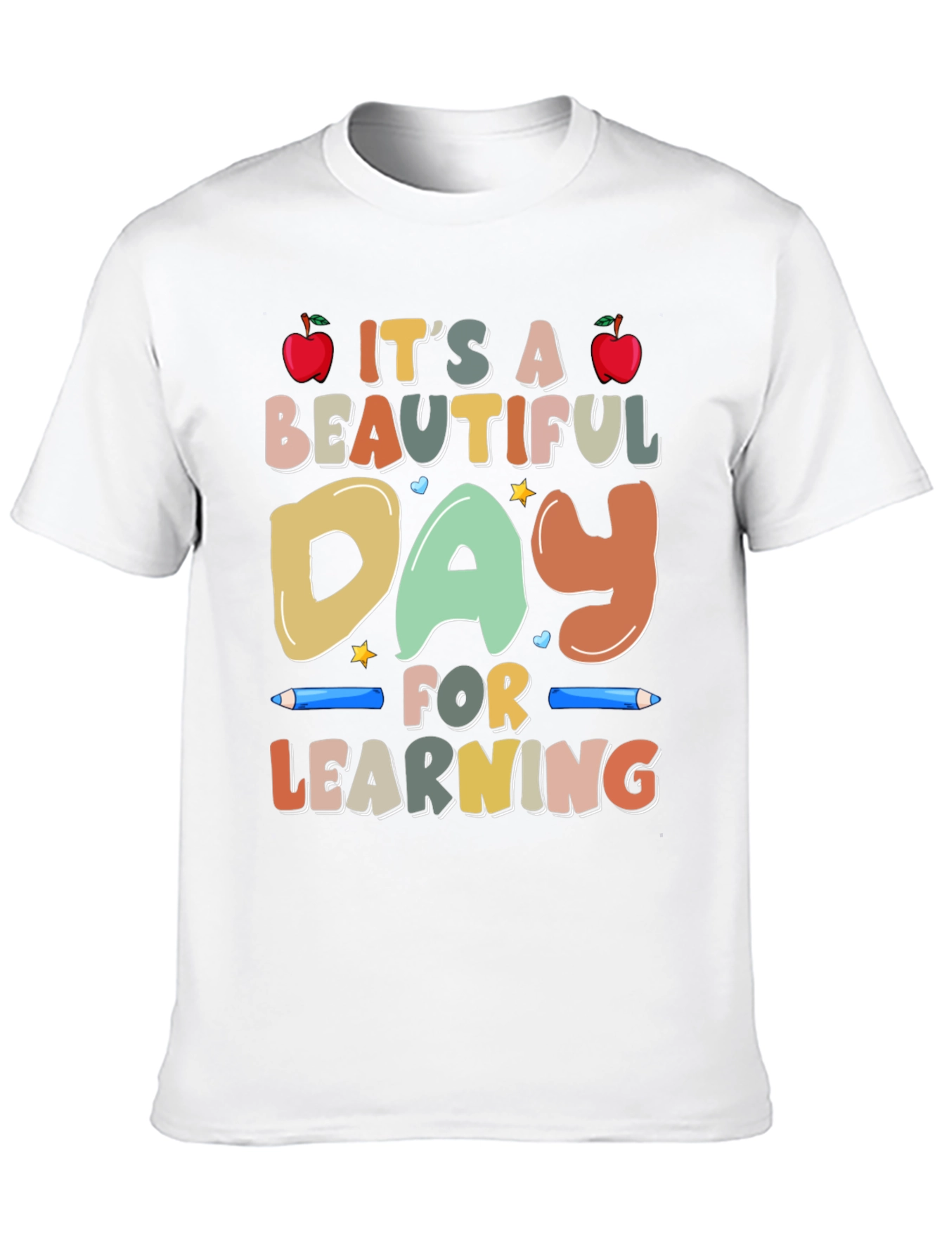 Black It's a Beautiful Day for Learning T-Shirt view 10
