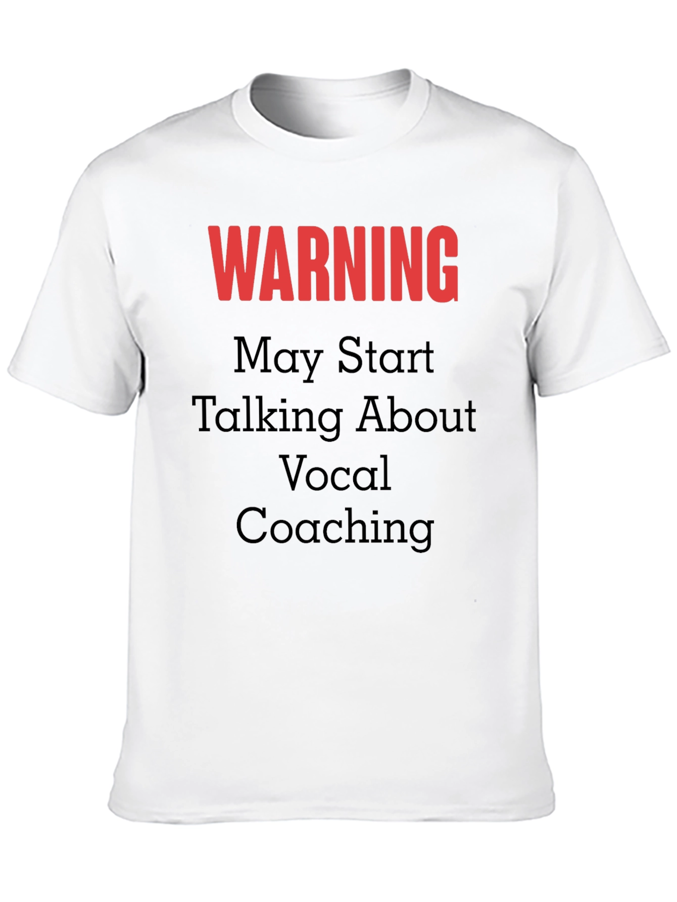 Black Warning Vocal Coaching T-Shirt view 10