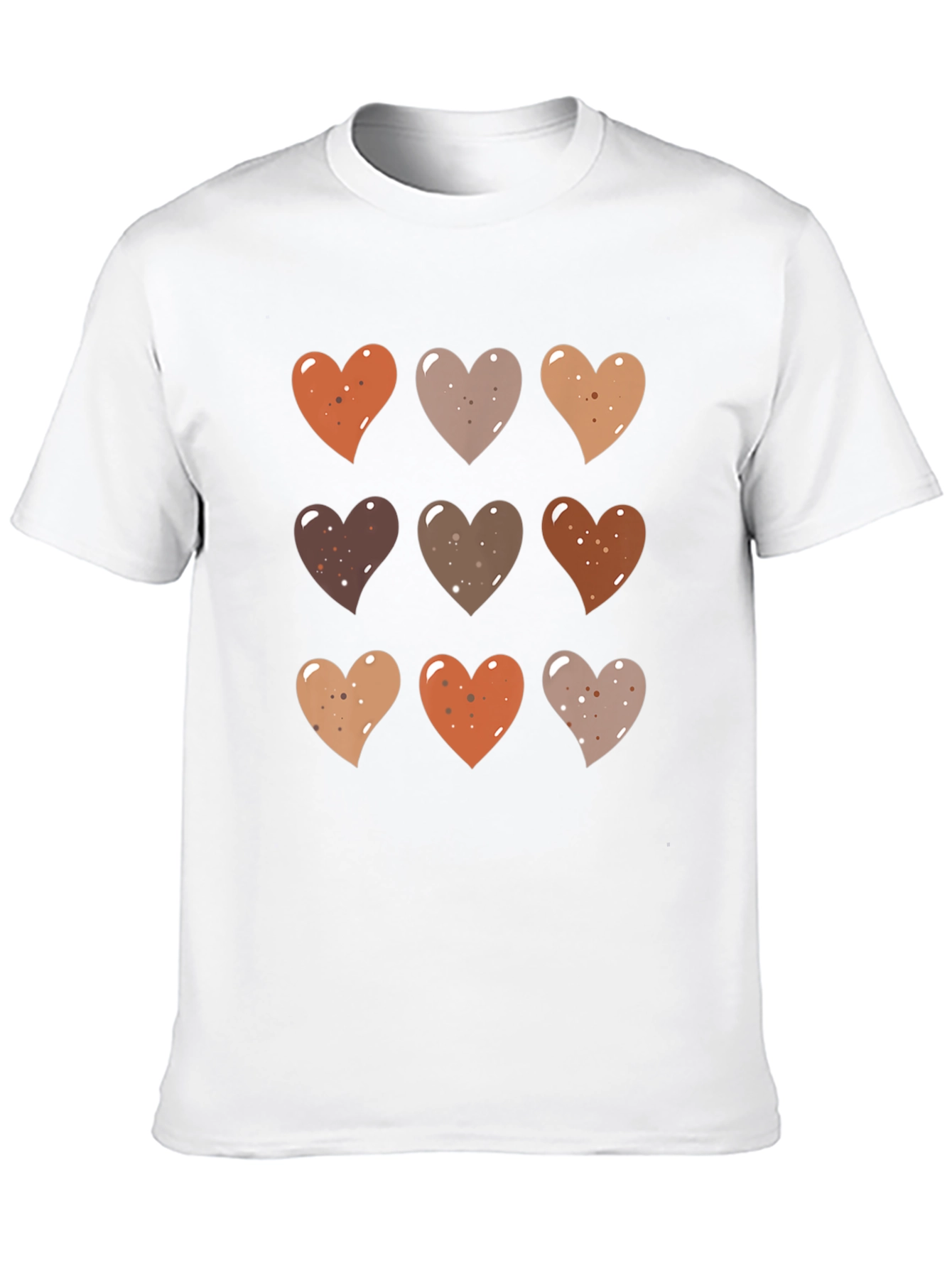 Black Heart Pattern T-Shirt - Stylish Casual Wear view 10