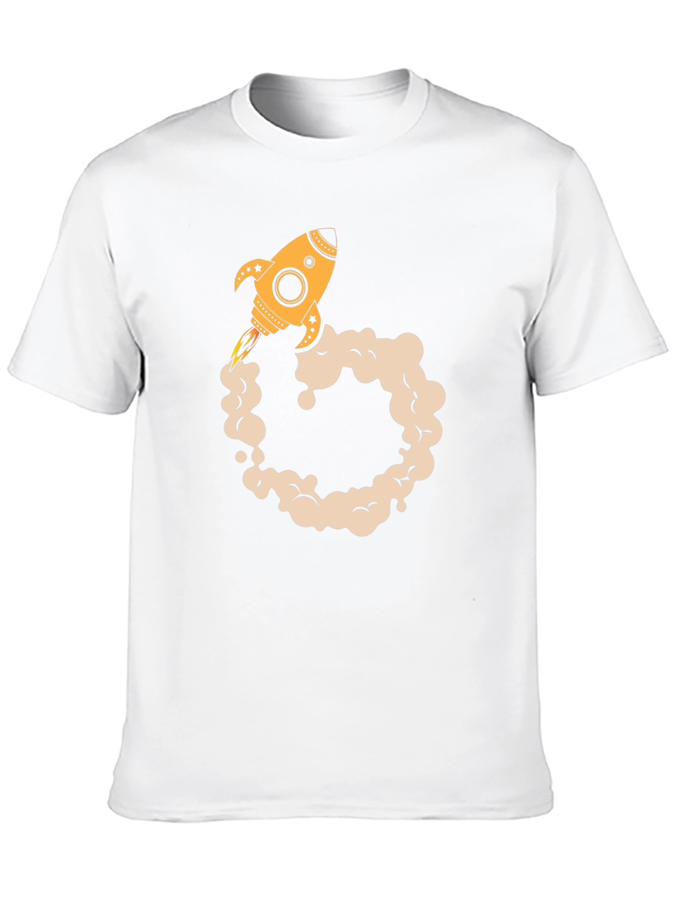 Black Rocket Launch Graphic Tee - Black Cotton Blend T-Shirt view 10