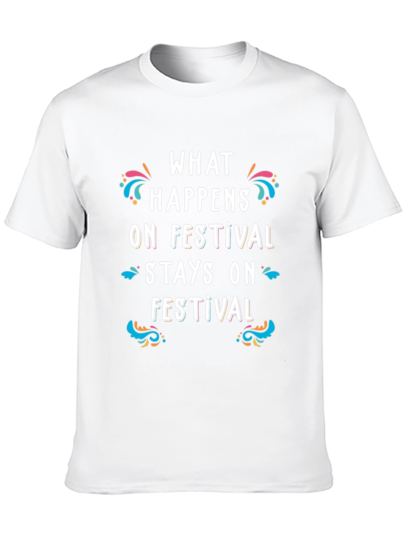Black Festival Vibes Black Graphic T-Shirt view 10