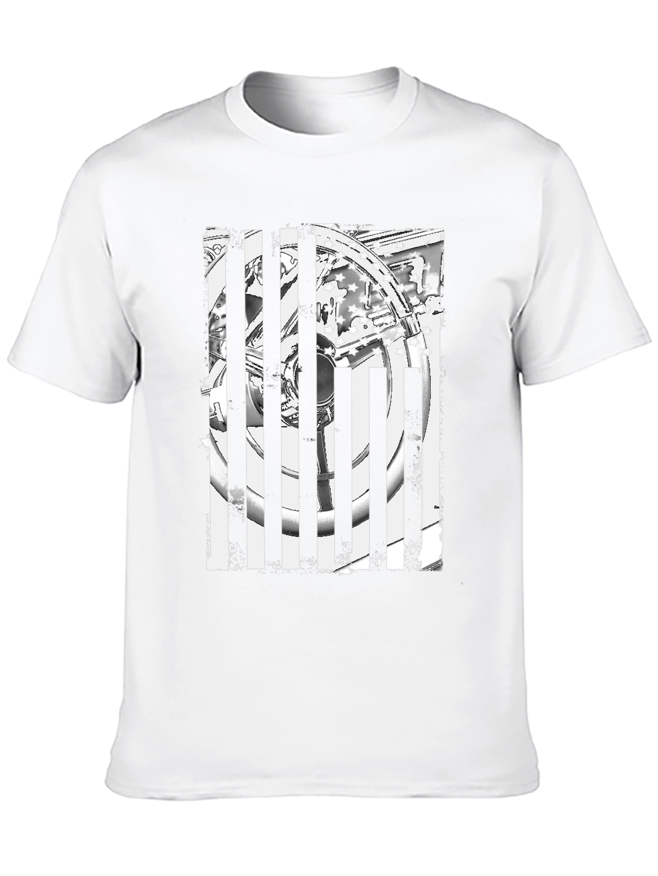 Black Patriotic Wheel T-Shirt view 10