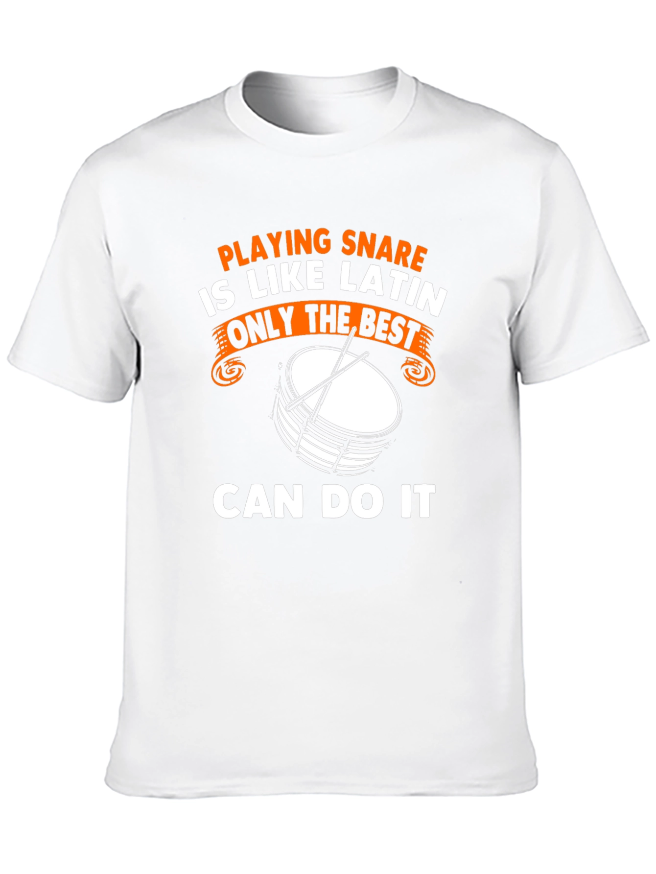 Black Funny Drummer T-Shirt: Playing Snare is Like Latin view 10