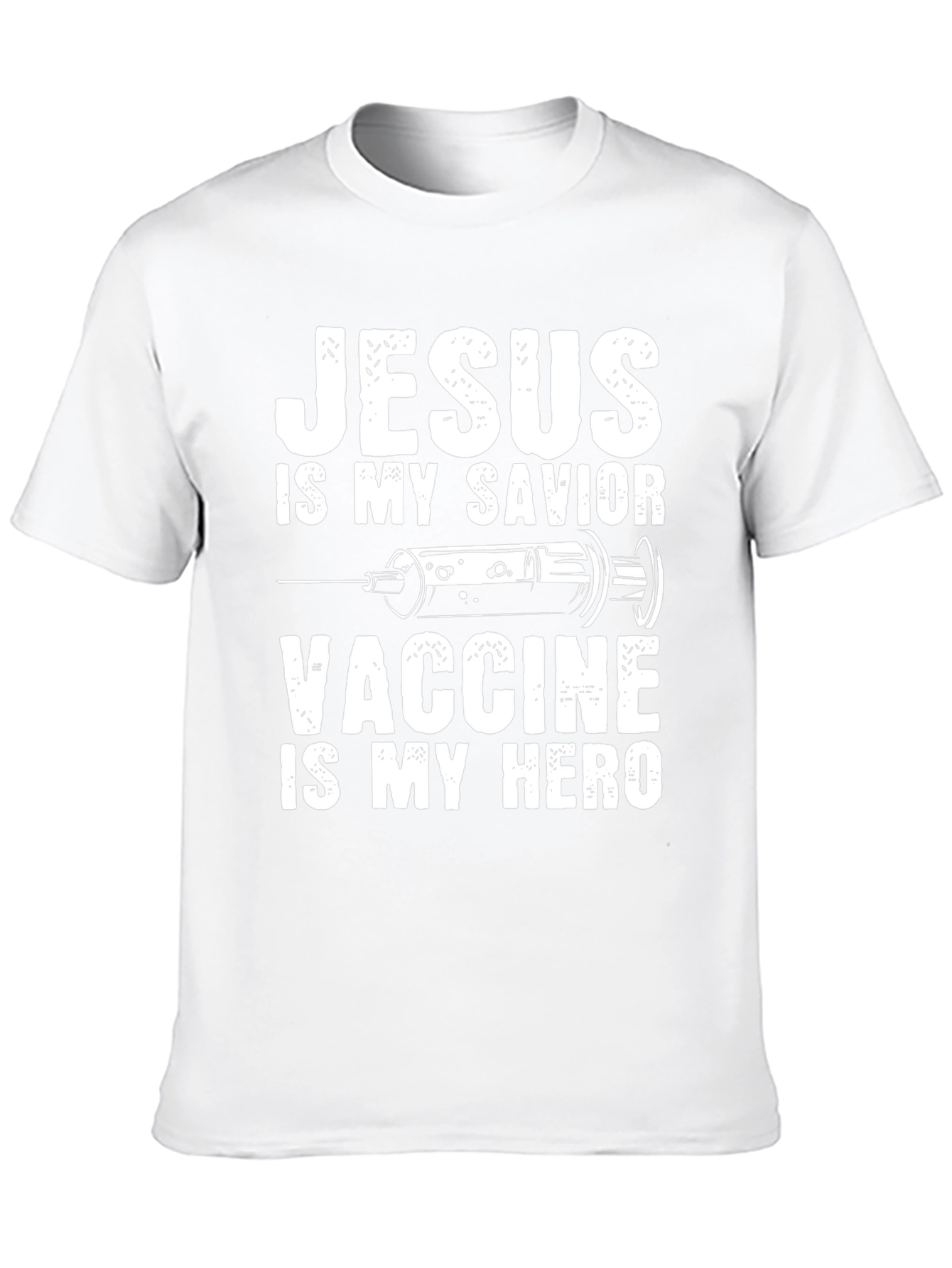 Jesus is my Savior, Vaccine is my Hero Graphic Tee - 10