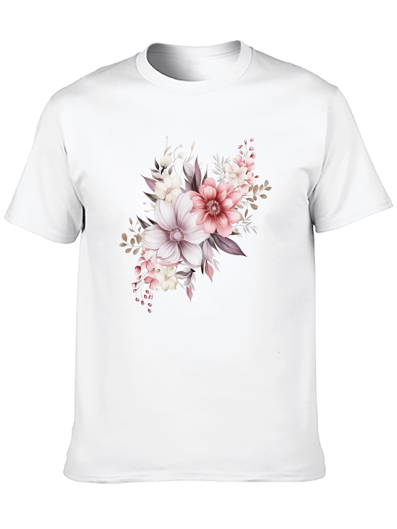 Black Floral Print Black T-Shirt view 10