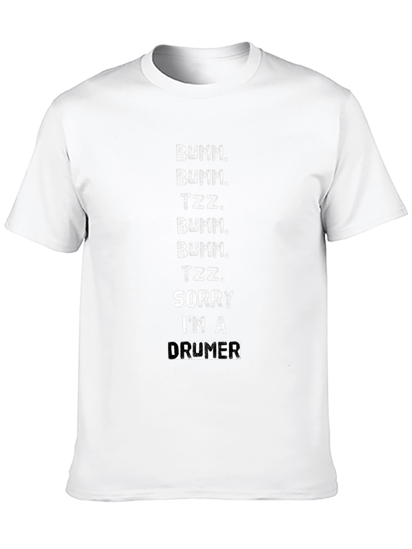 Black Drummer T-Shirt - "Sorry I'm a Drummer" Tee view 10