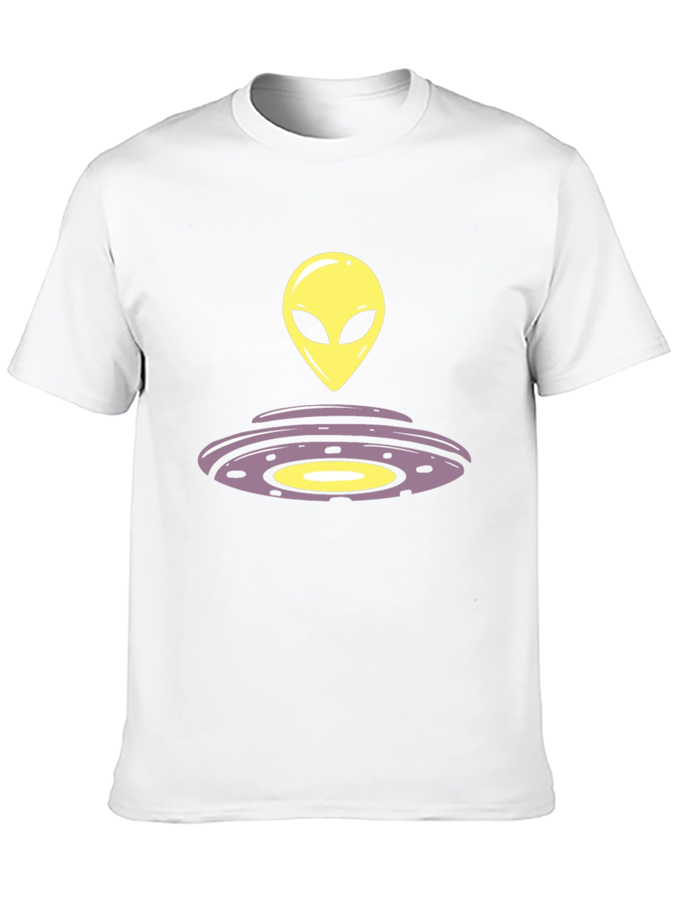 Black Alien UFO Graphic Tee - Black Casual T-Shirt view 10