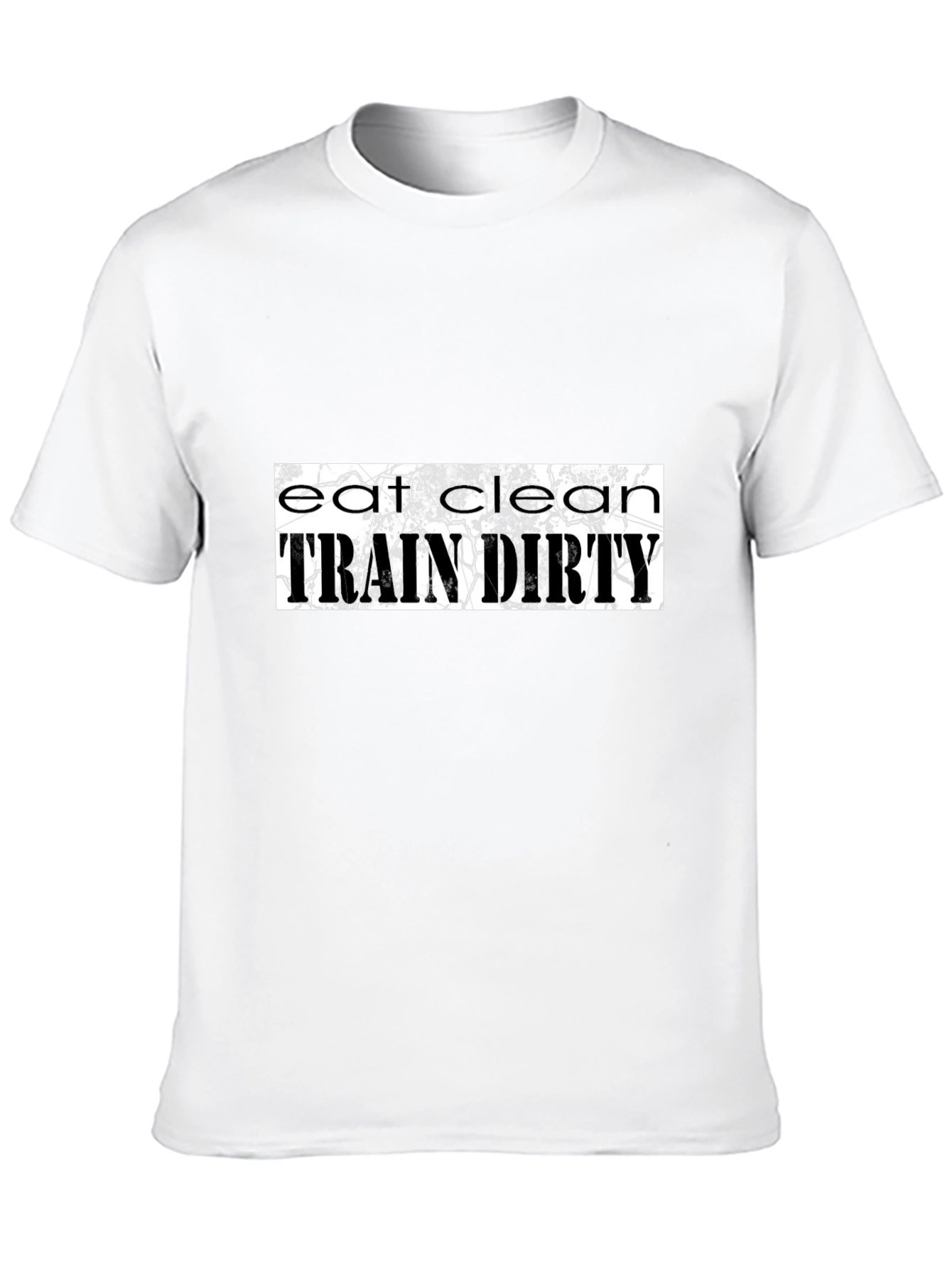 Black Eat Clean, Train Dirty Graphic Tee view 10