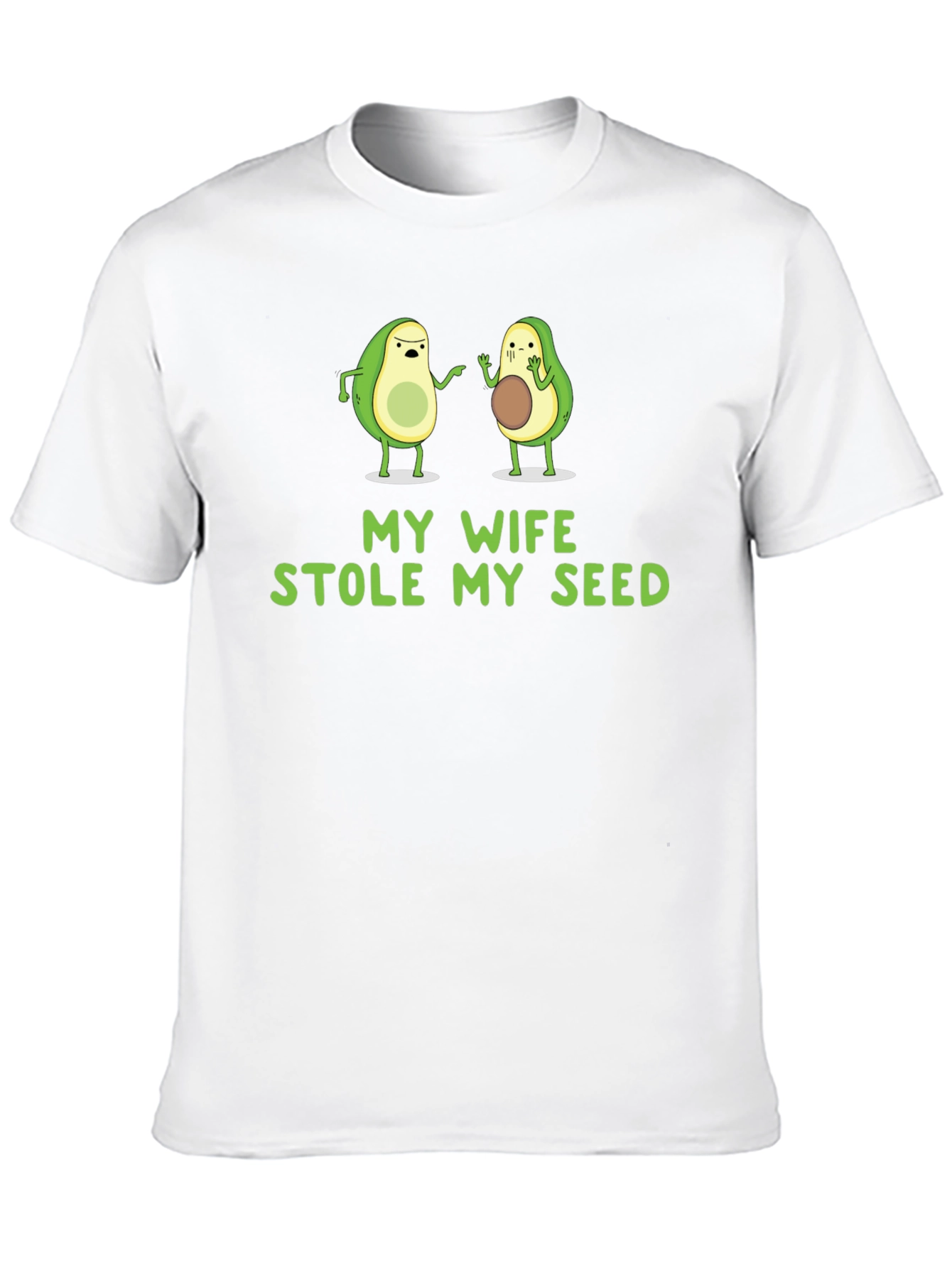 Black Funny Avocado T-Shirt - My Wife Stole My Seed view 10