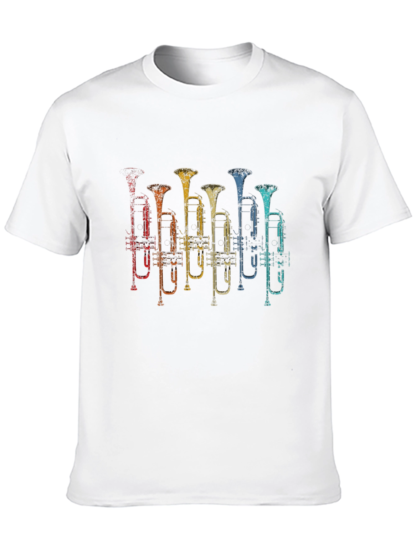 Black Retro Trumpet T-Shirt - Music Lover Tee view 10