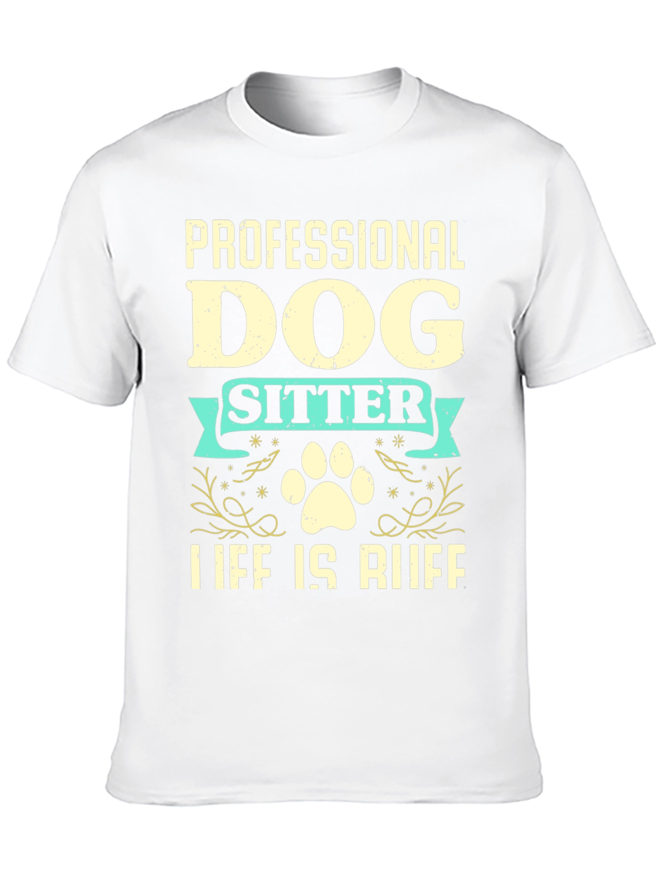 Black Professional Dog Sitter T-Shirt - Life is Ruff view 10