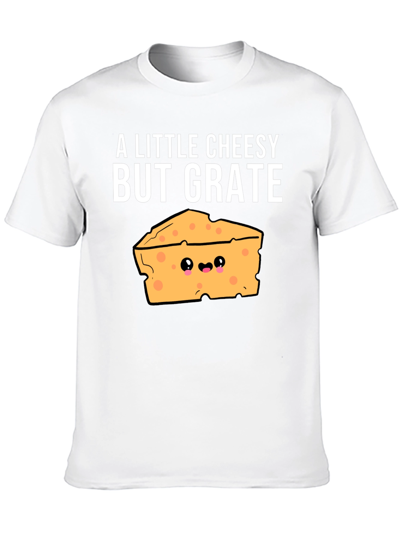 Black Cheesy Pun T-Shirt - A Little Cheesy But Grate! view 10