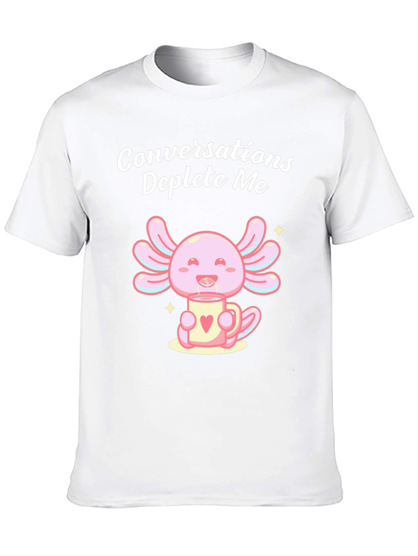 Black Conversations Deplete Me Axolotl T-Shirt view 10