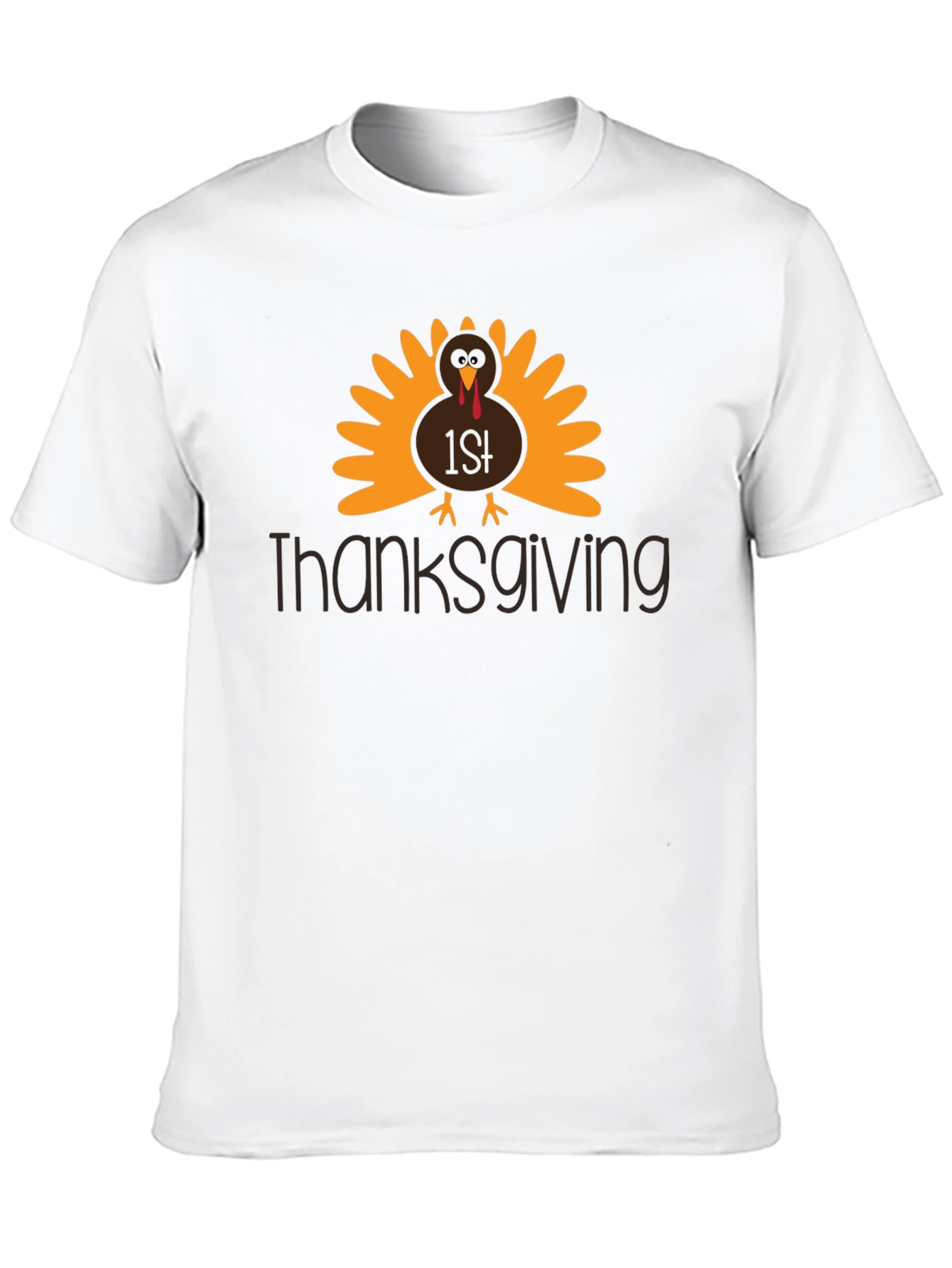 Black 1st Thanksgiving Turkey Graphic T-Shirt view 10