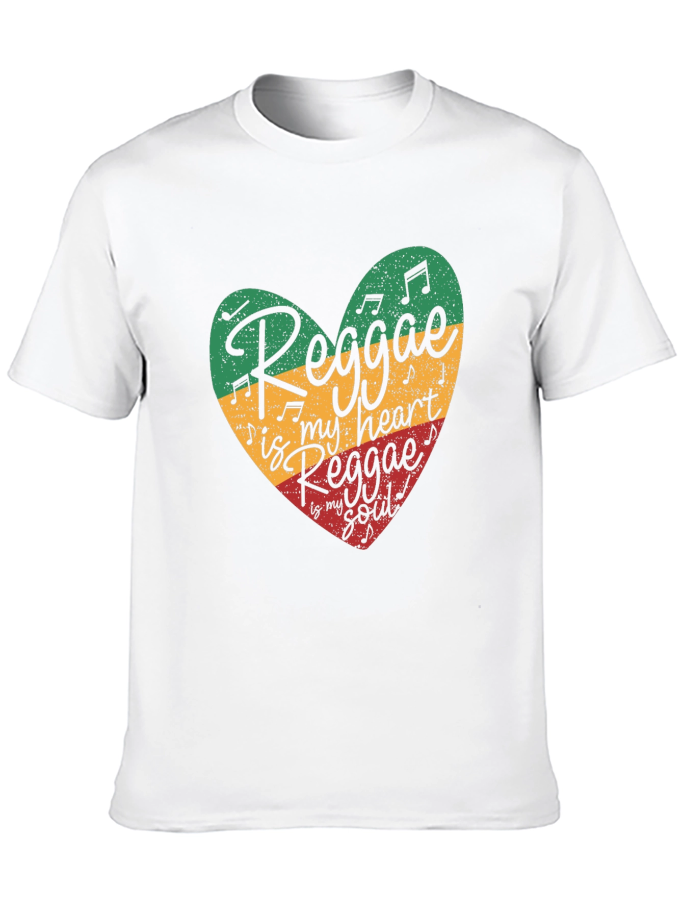 Black Reggae Heart T-Shirt - Music Lover Tee view 10