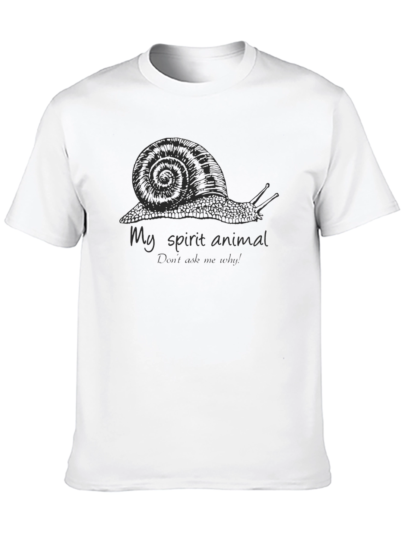 Black My Spirit Animal Snail T-Shirt - Relaxed Fit, Cotton Blend view 10