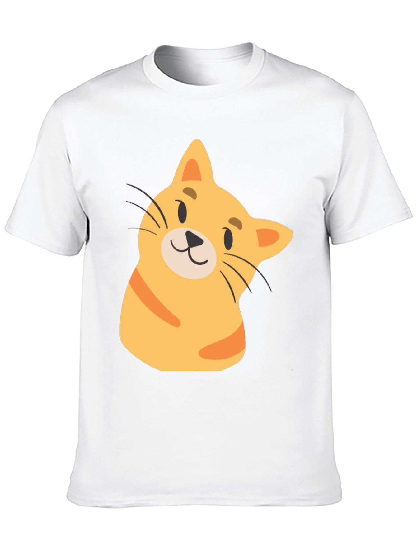 Black Cute Cartoon Cat Black T-Shirt view 10