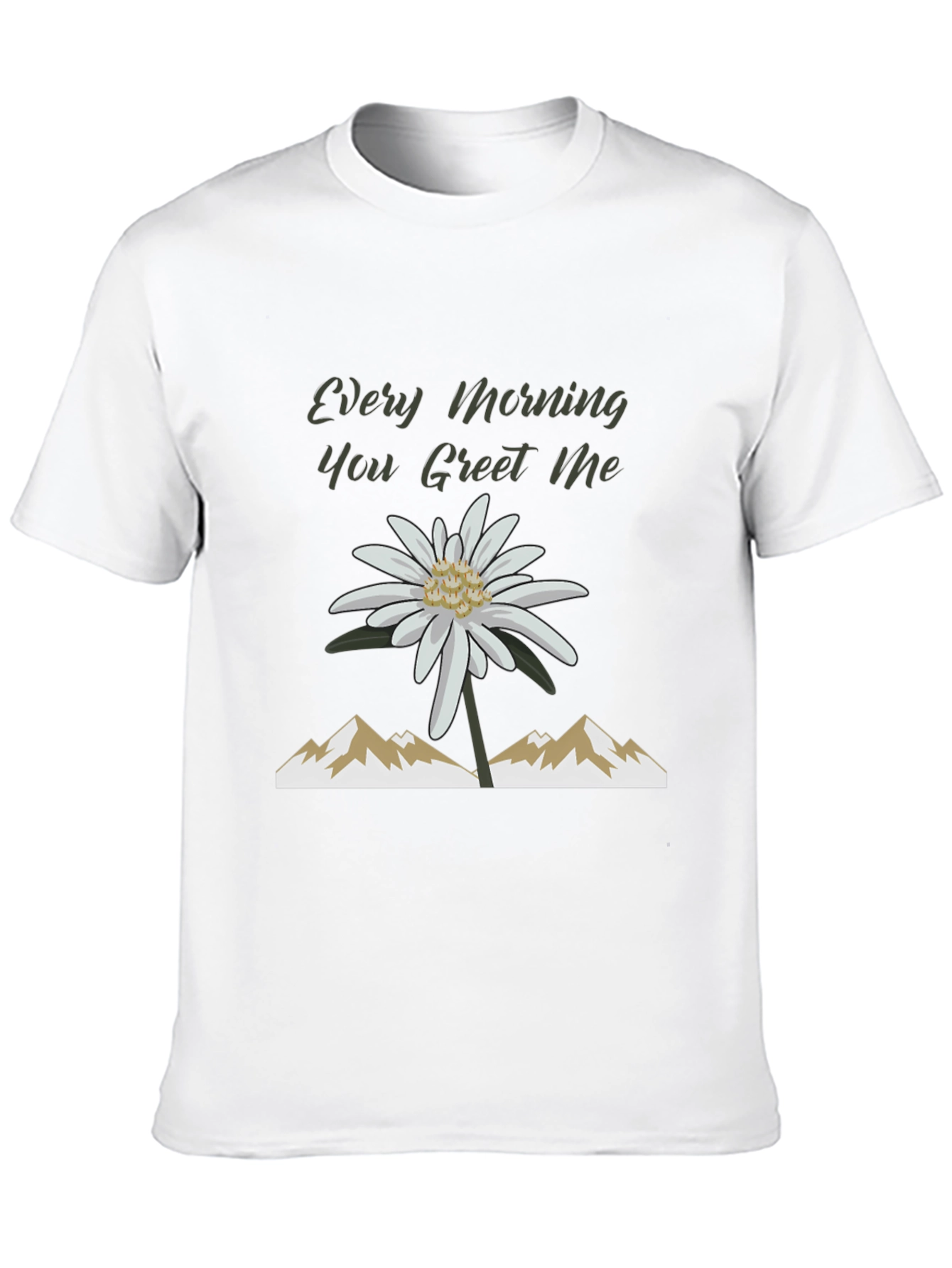 Black Every Morning Tee: Mountain Flower Graphic view 10