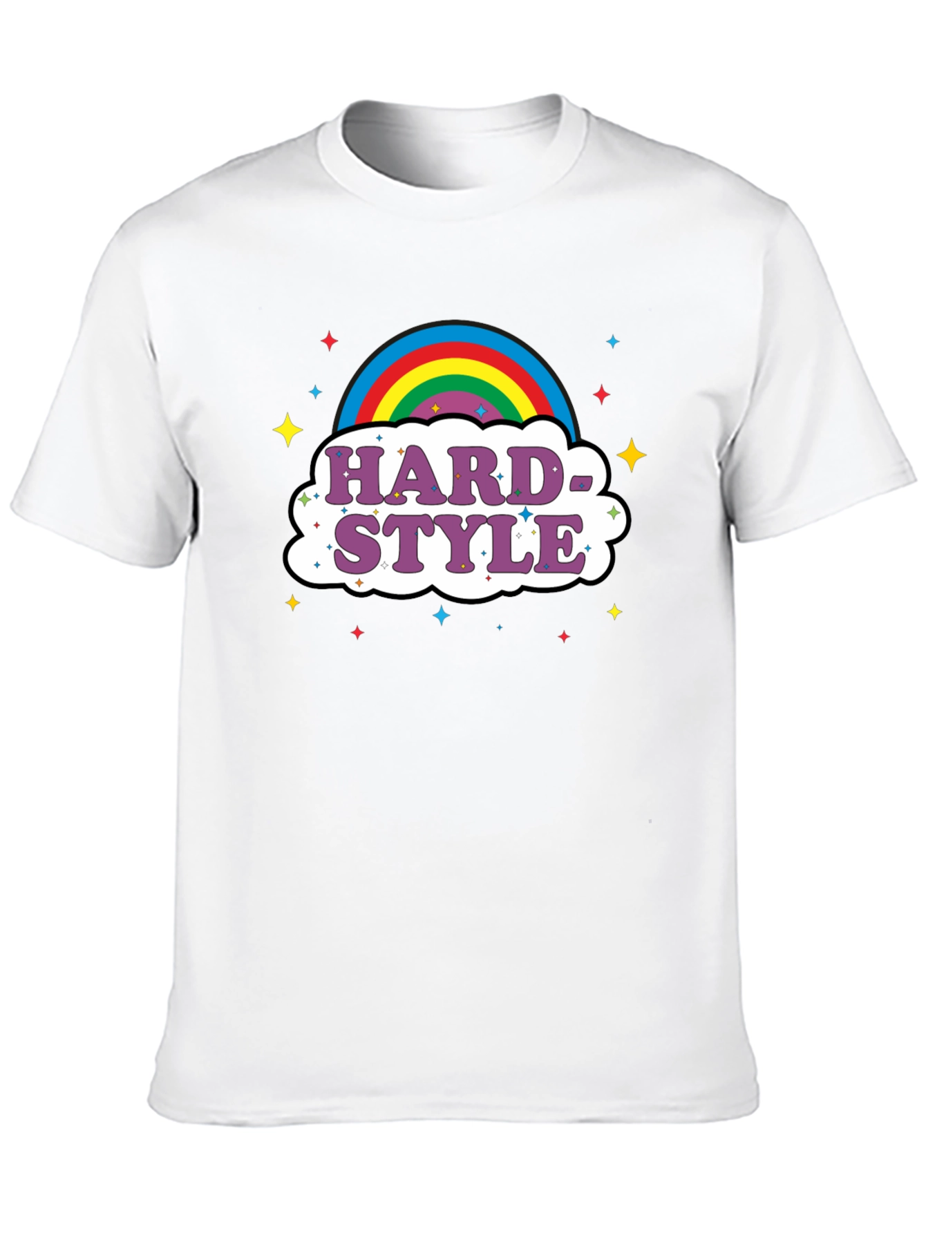 Black Hardstyle Rainbow Graphic Tee view 10