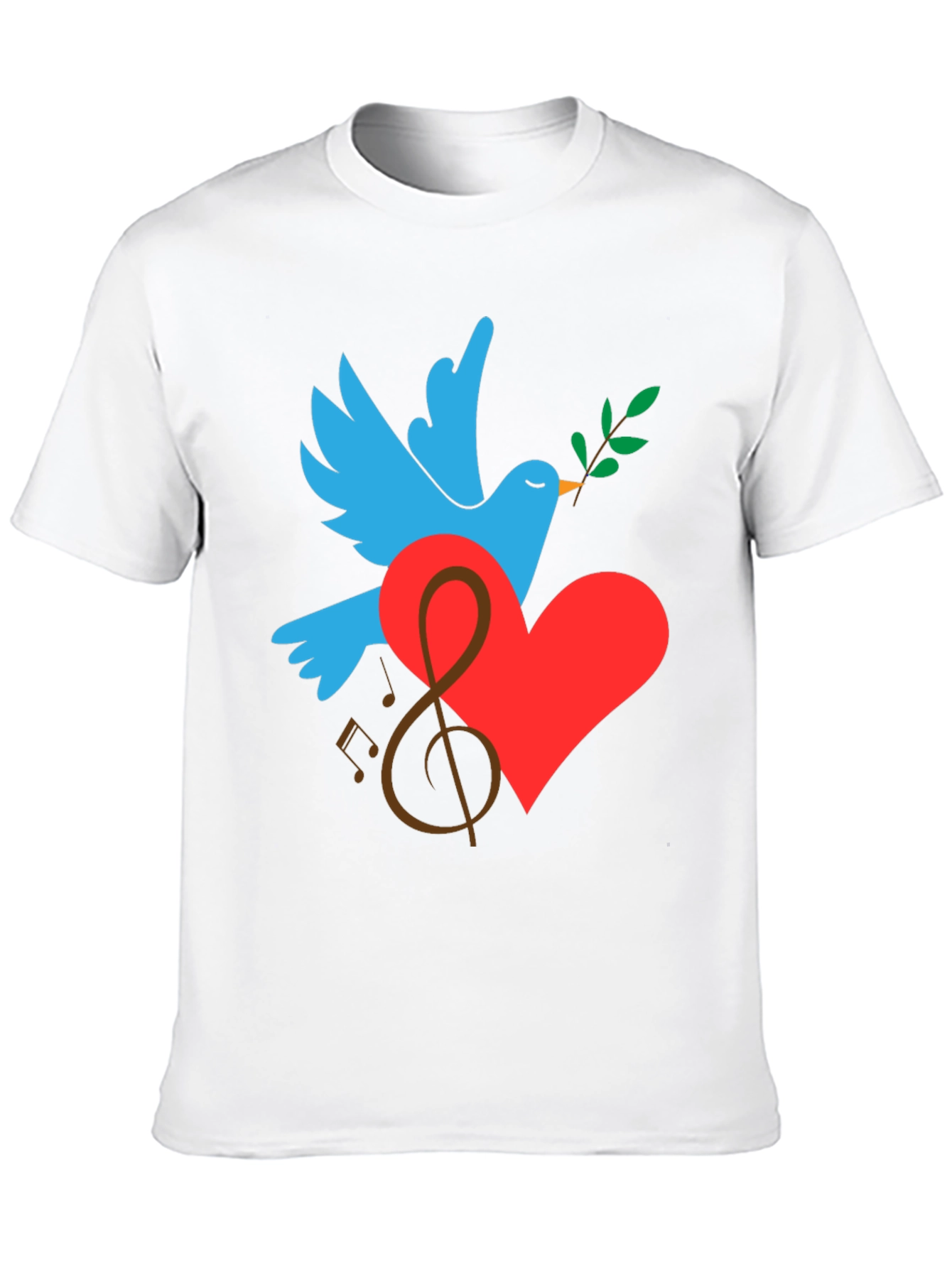 Black Peace Dove Graphic Print Black T-Shirt view 10