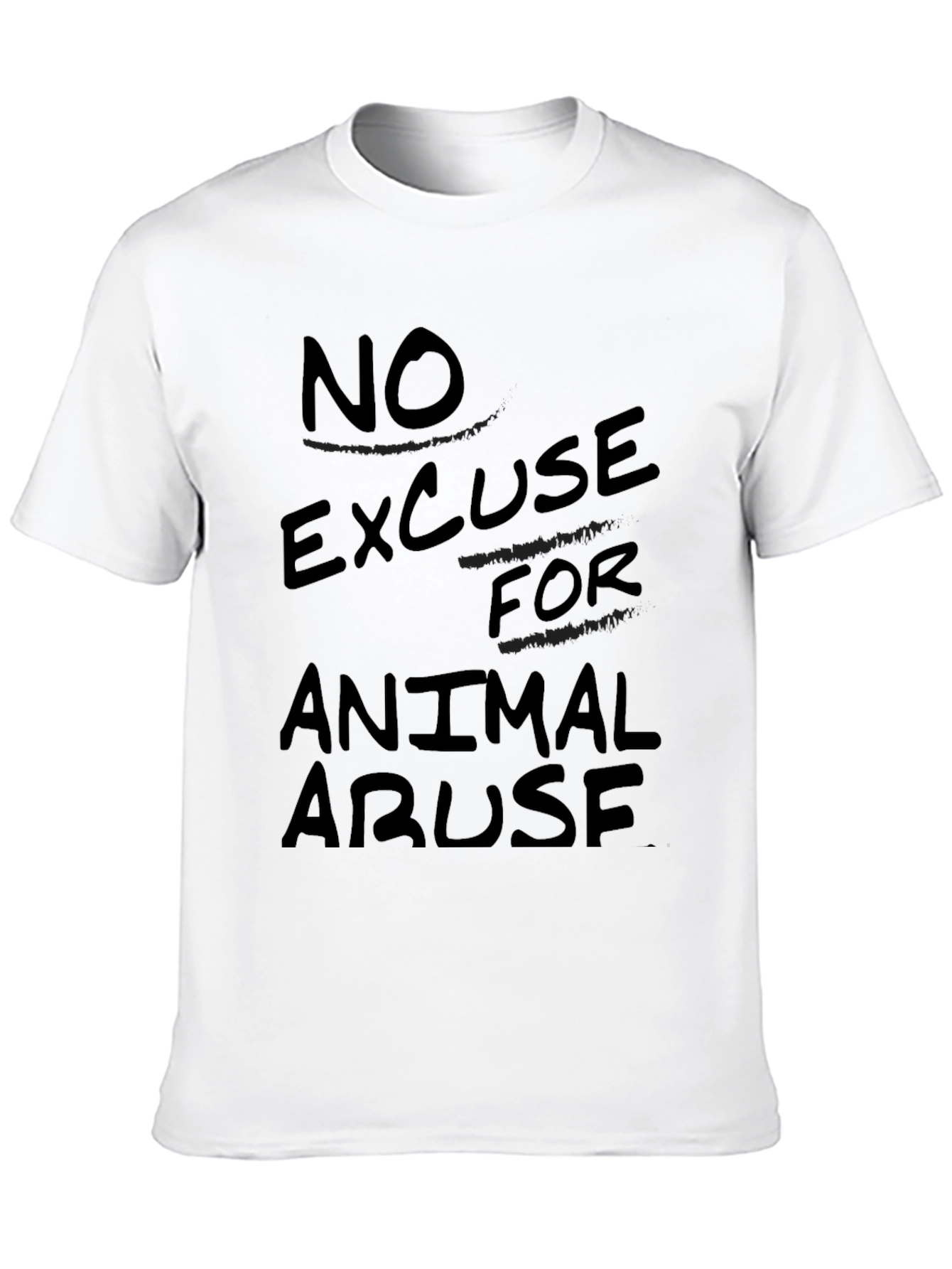 Black No Excuse for Animal Abuse Graphic Tee view 10