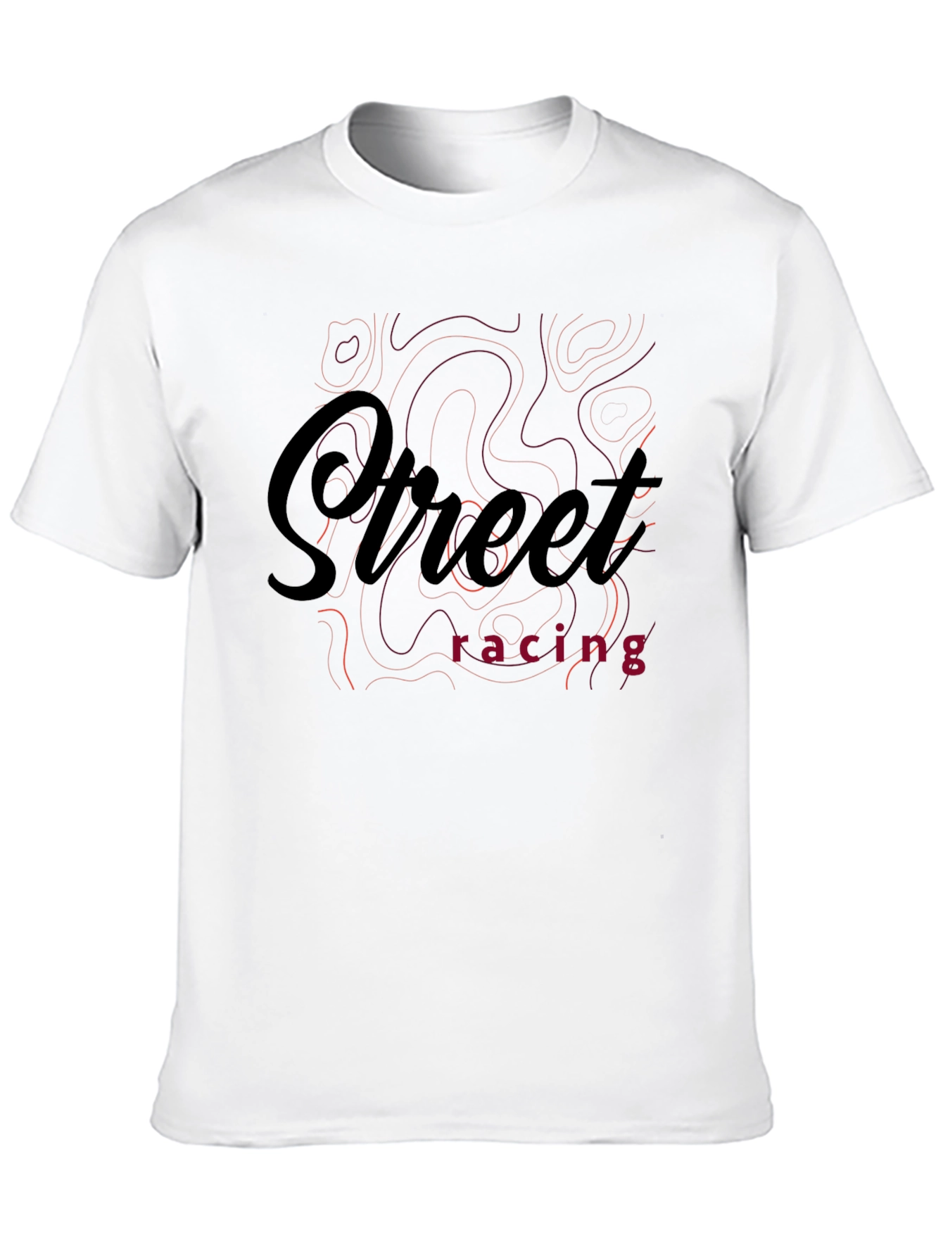Black Street Racing Graphic Print Black T-Shirt view 10