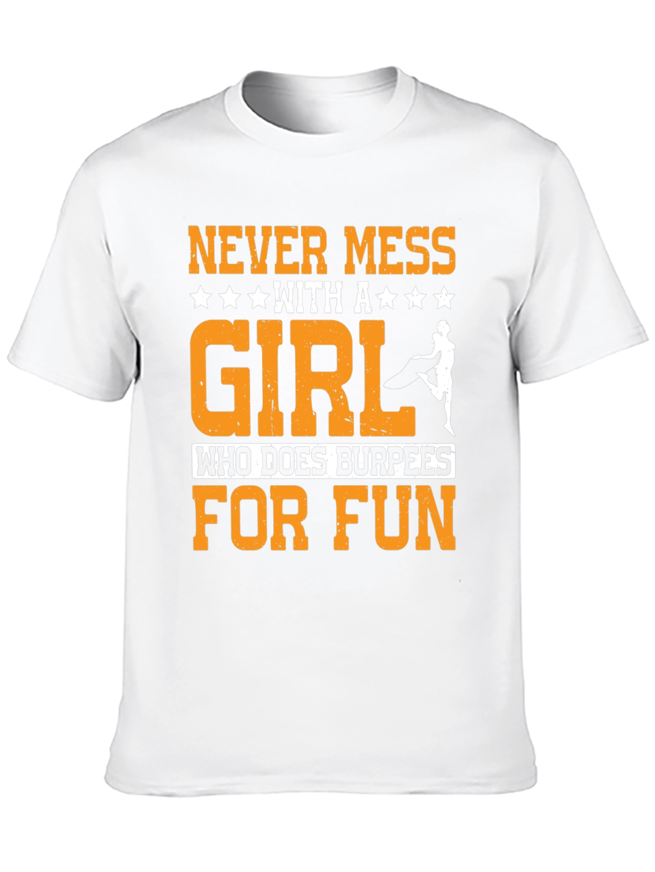 Black Never Mess with Burpees Girl T-Shirt view 10