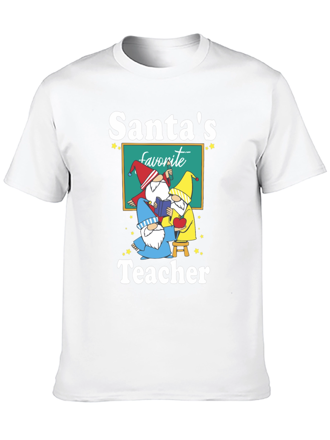Black Santa's Favorite Teacher T-Shirt view 10