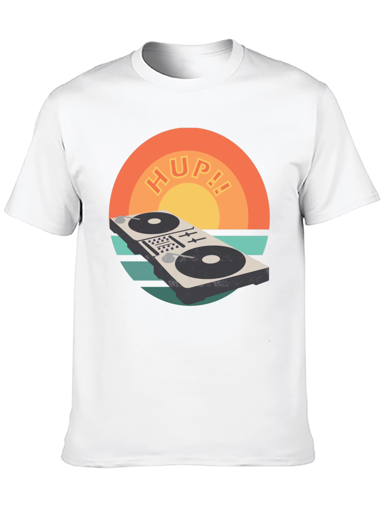 Black Retro DJ Mixer T-Shirt - HUP!! Graphic Tee view 10