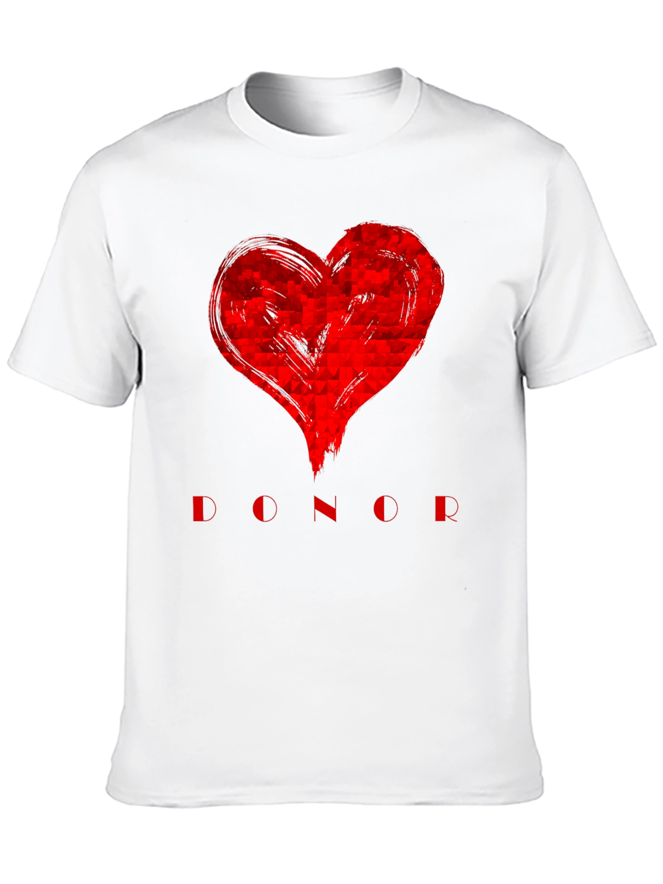 Black Red Heart Donor Graphic Tee - Unisex view 10