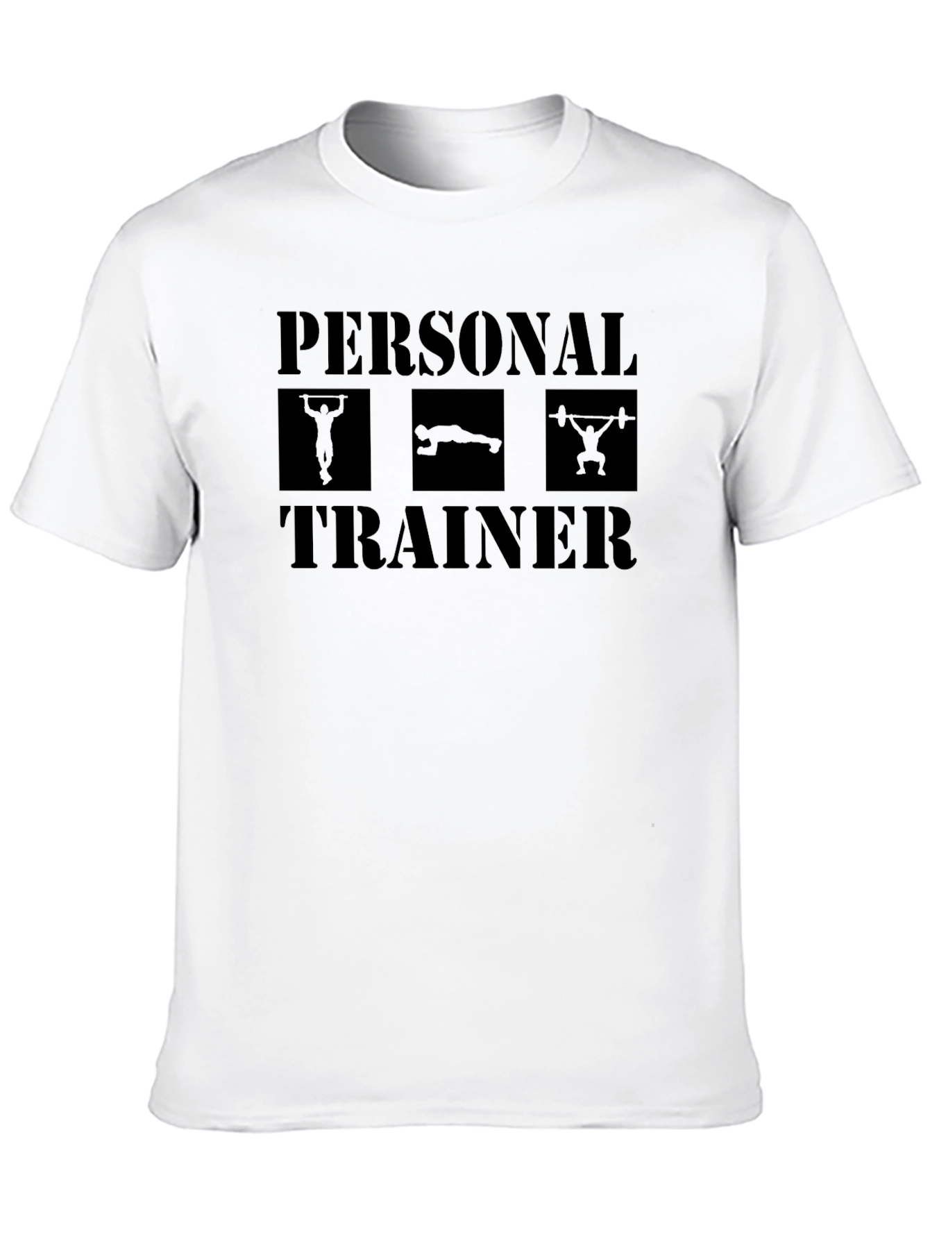 Black Personal Trainer Black T-Shirt - Gym Workout Apparel view 10