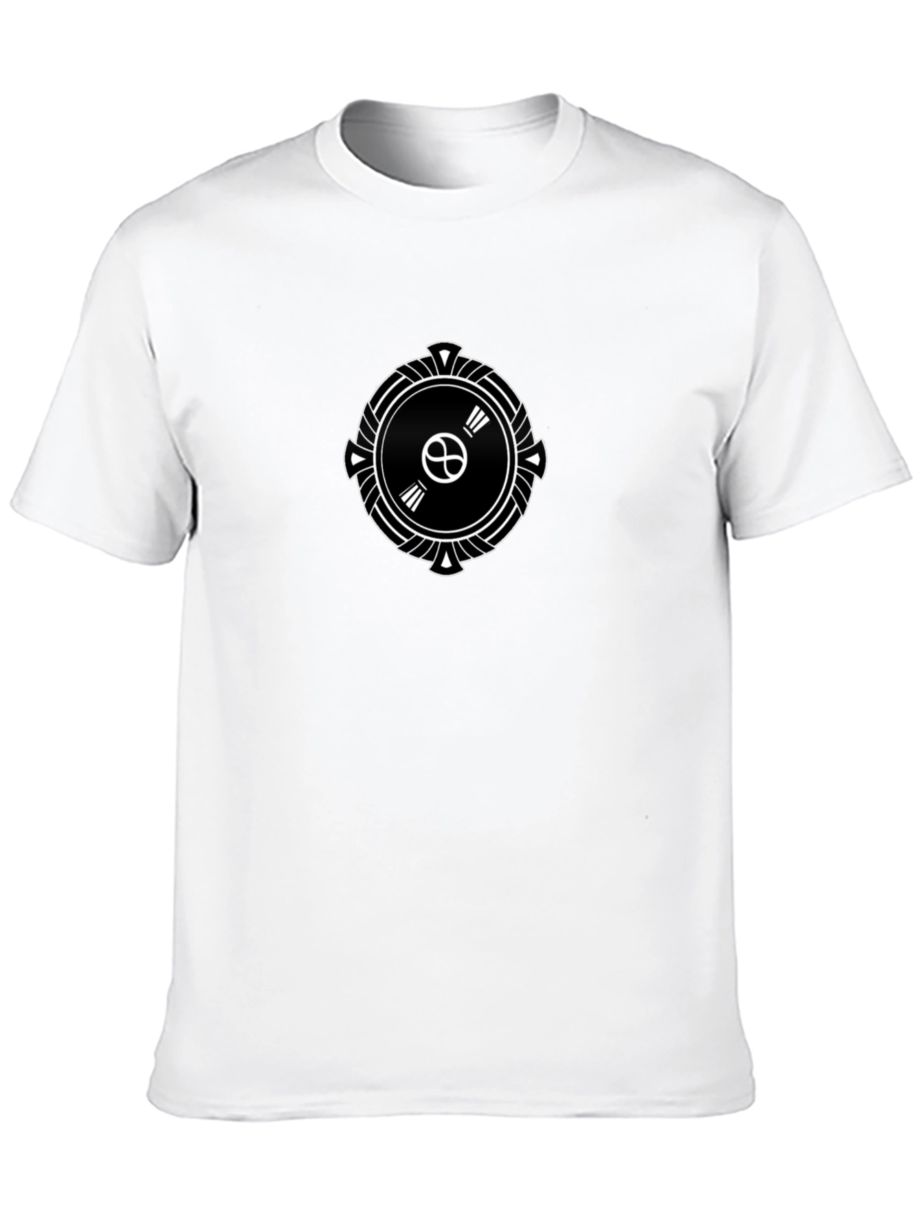 Black Geometric Symbol Black Tee view 10