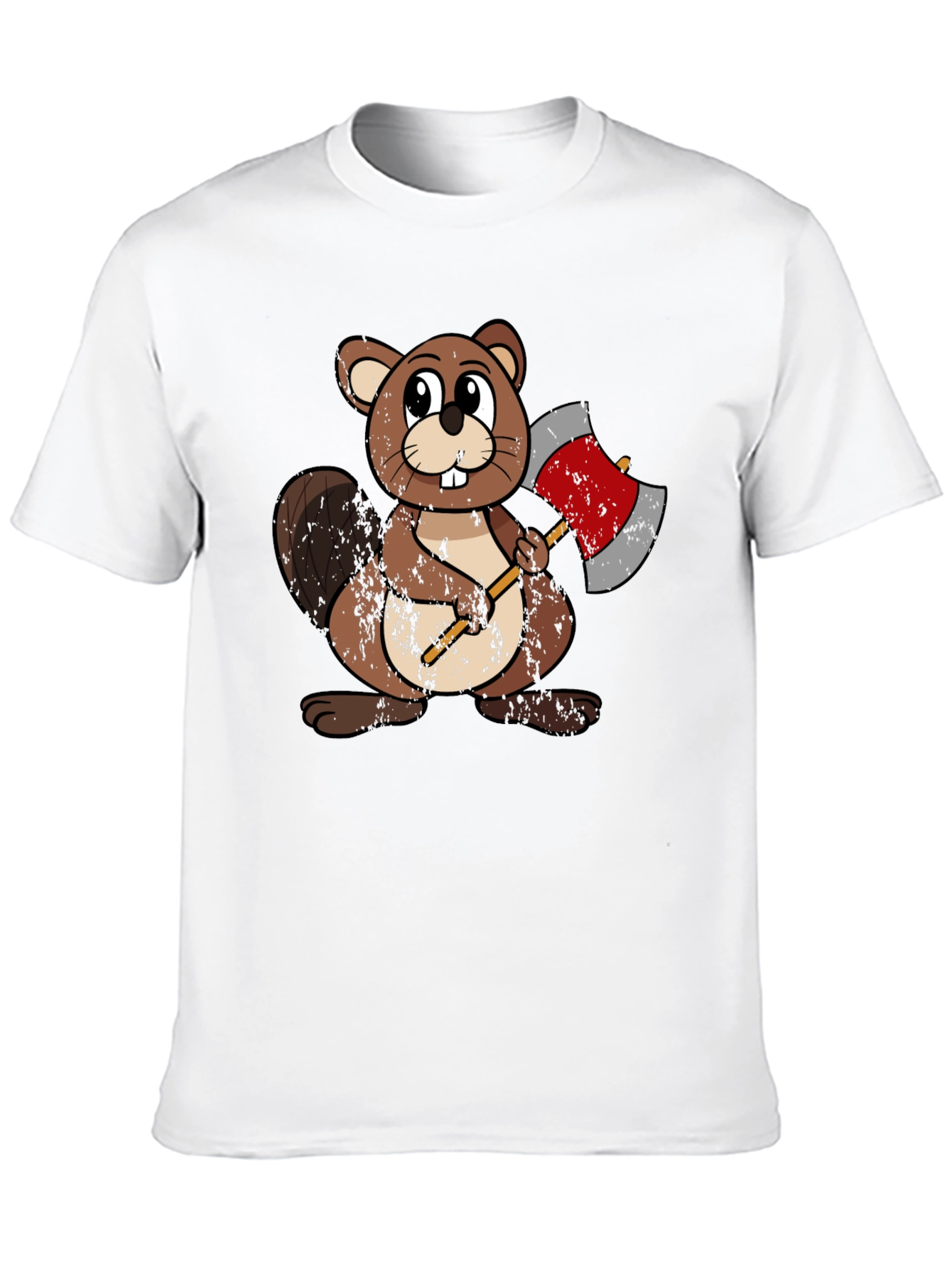 Black Beaver with Axe Graphic T-Shirt view 10