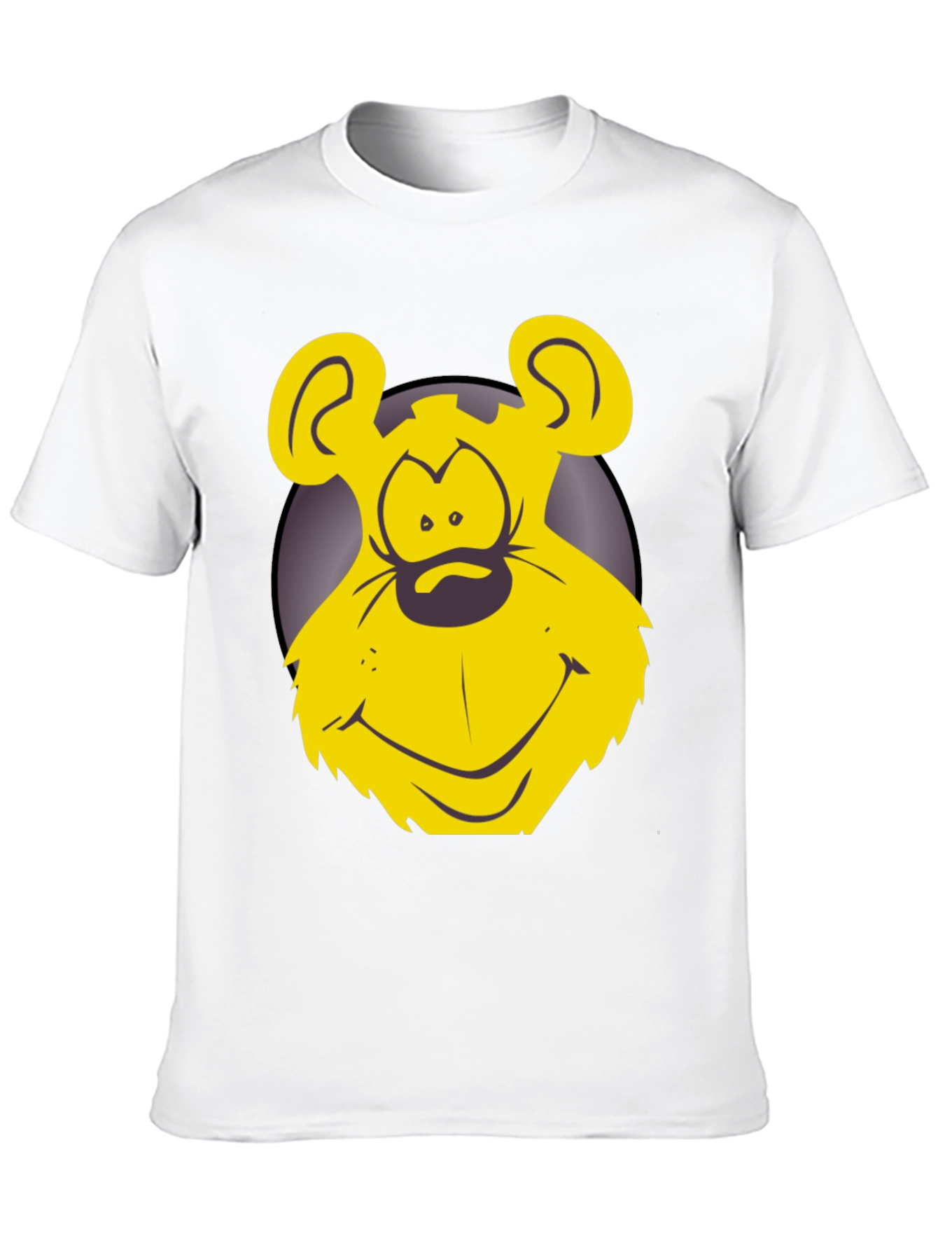 Black Funny Yellow Cartoon Bear Graphic T-Shirt view 10
