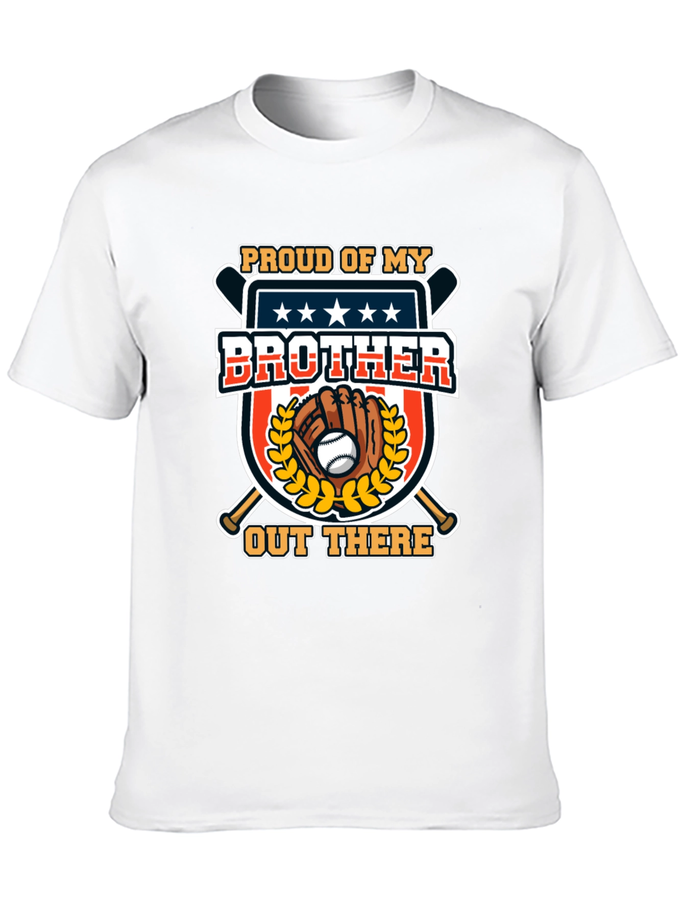 Black Proud Brother Baseball T-Shirt view 10