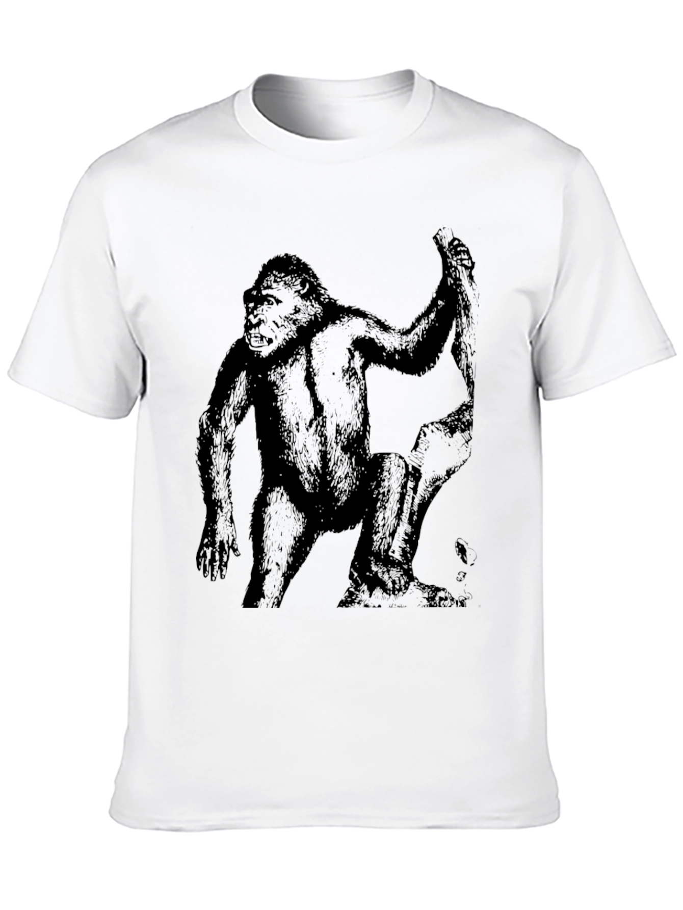 Black Gorilla Graphic Tee - Classic Black Cotton Shirt view 10