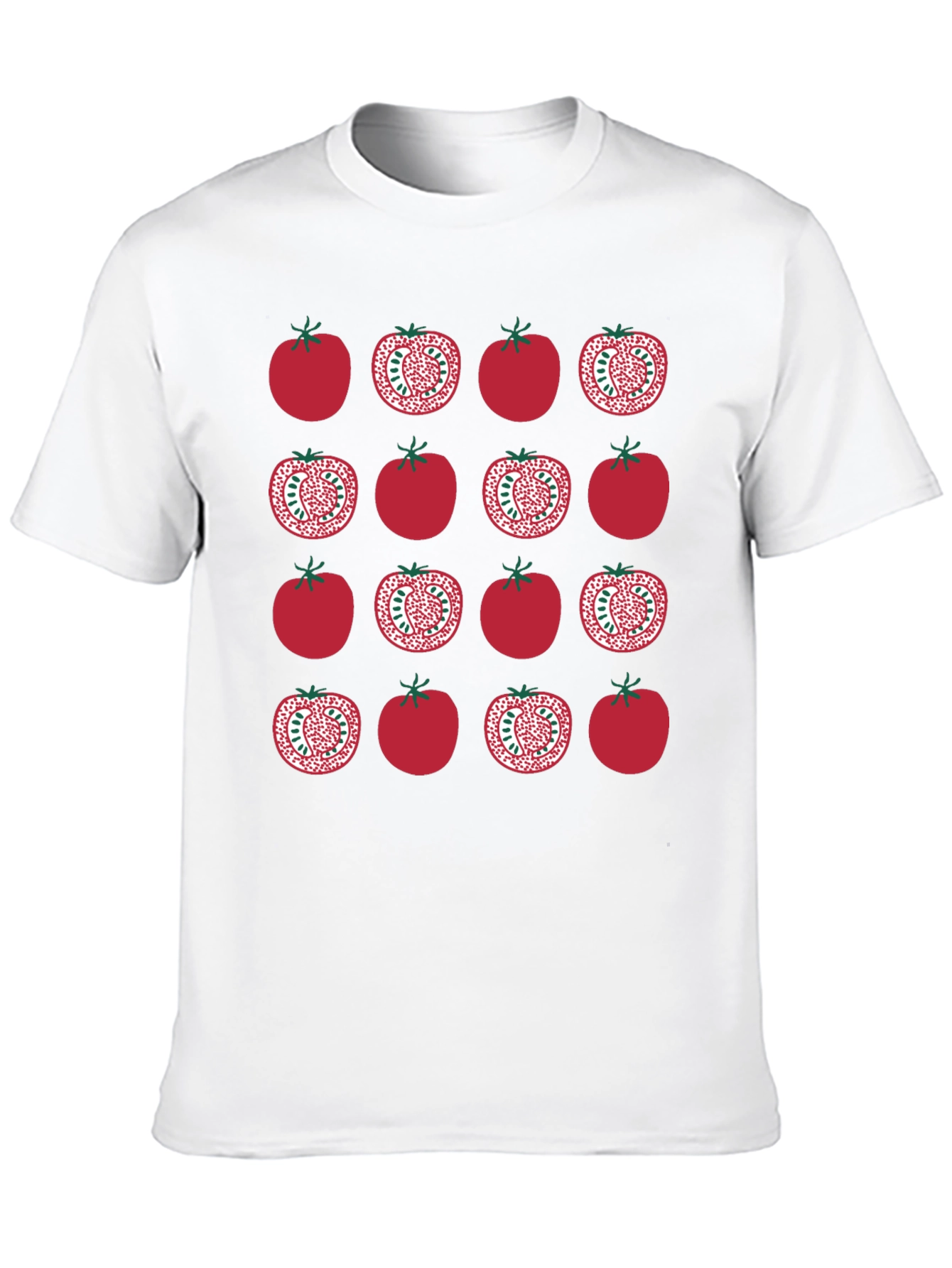 Black Tomato Pattern Black T-Shirt view 10
