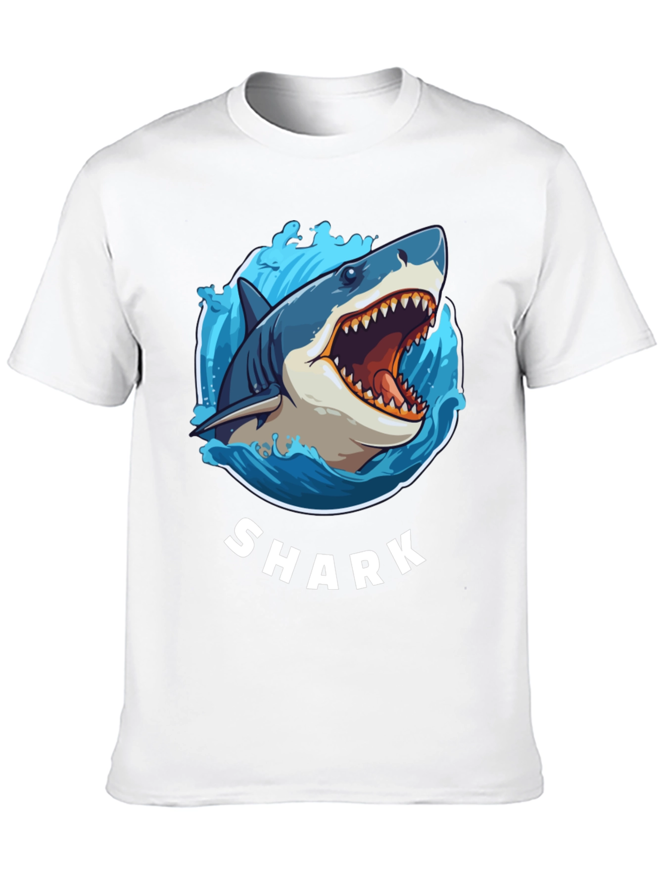 Black Shark Graphic Print Black T-Shirt view 10