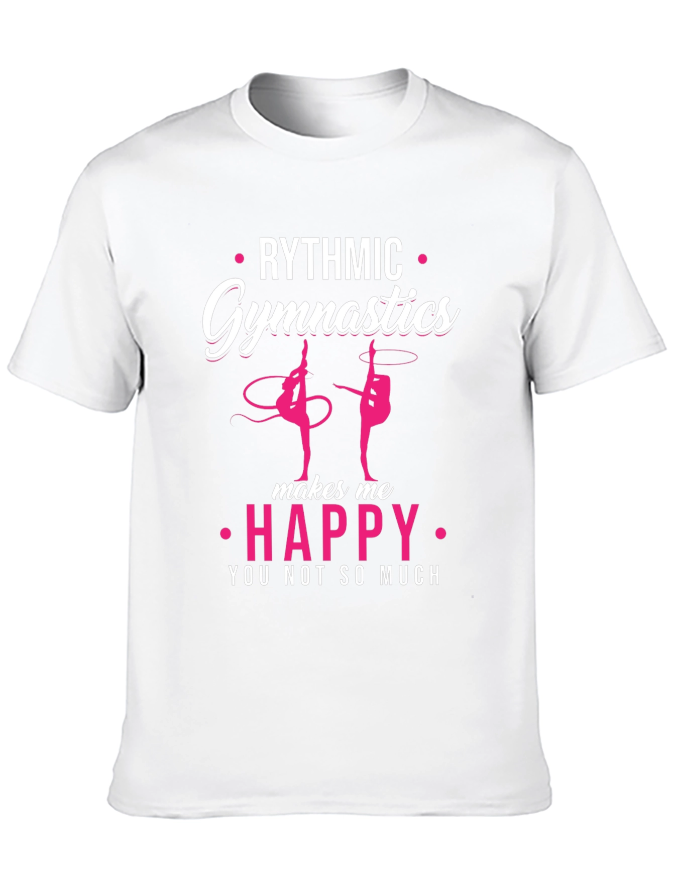 Black Rhythmic Gymnastics Happy T-Shirt view 10