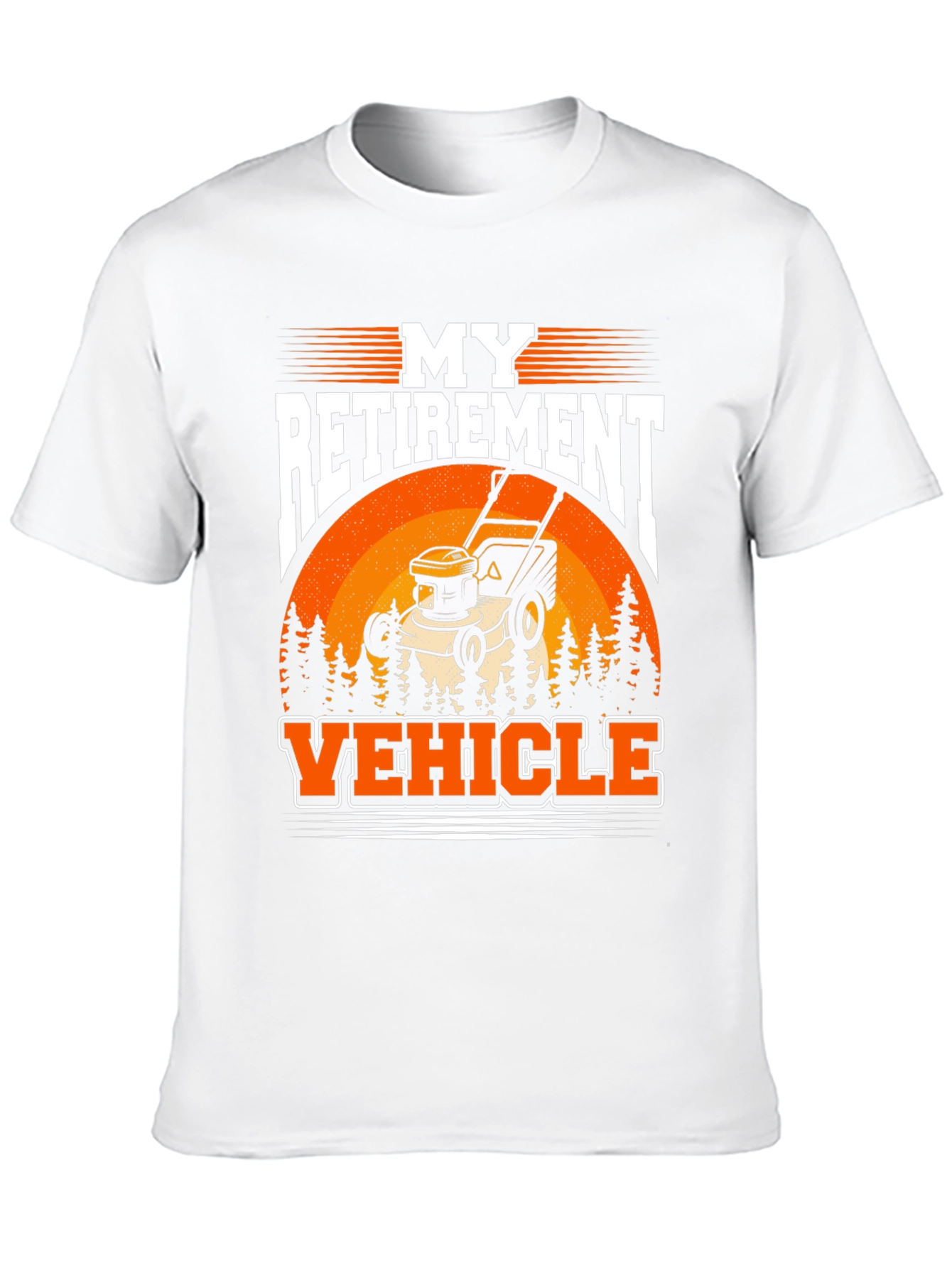 Black My Retirement Vehicle T-Shirt - Lawn Mower Graphic view 10